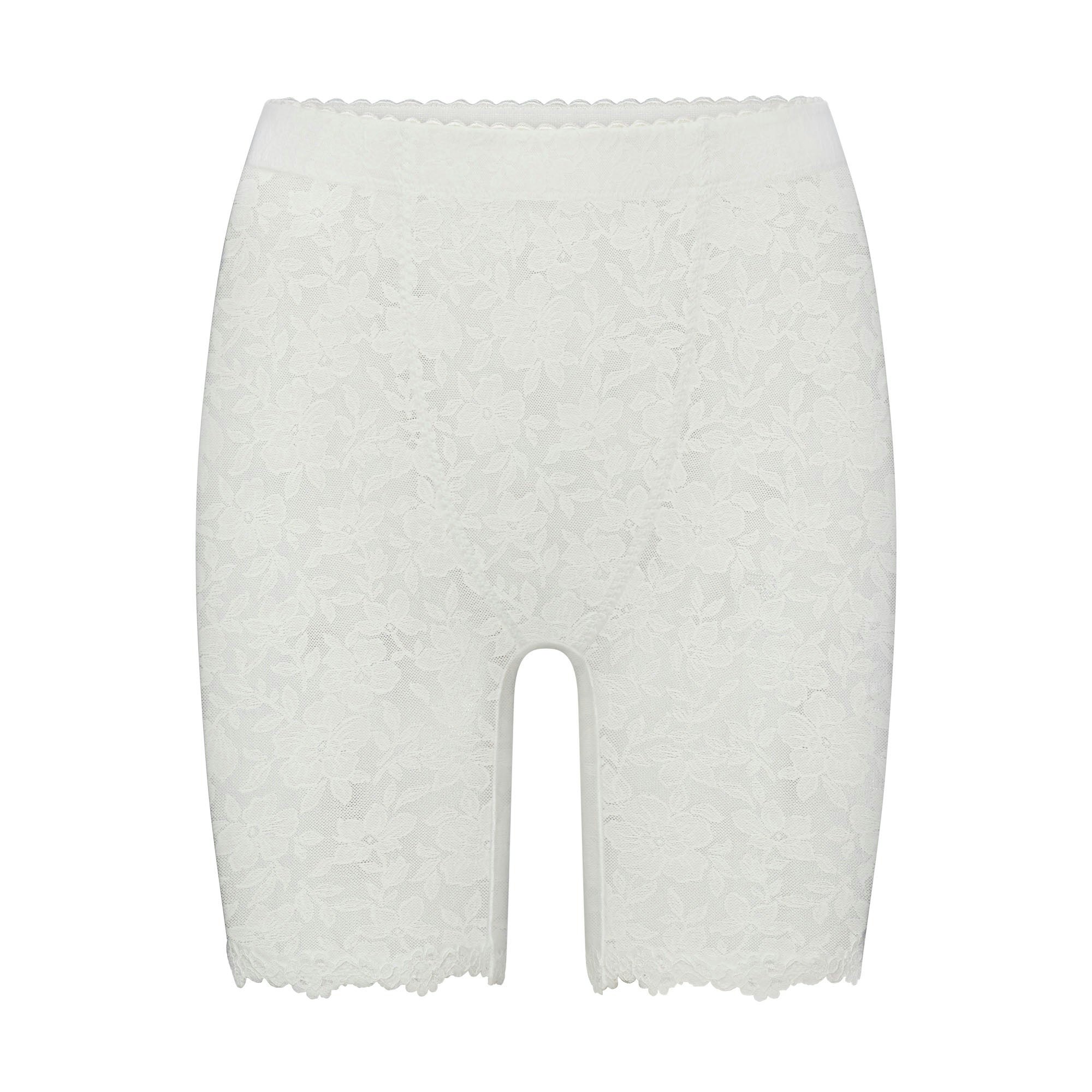LACE SHAPEWEAR SHORT | IVORY FLAT ON A WHITE BACKGROUND | FLT