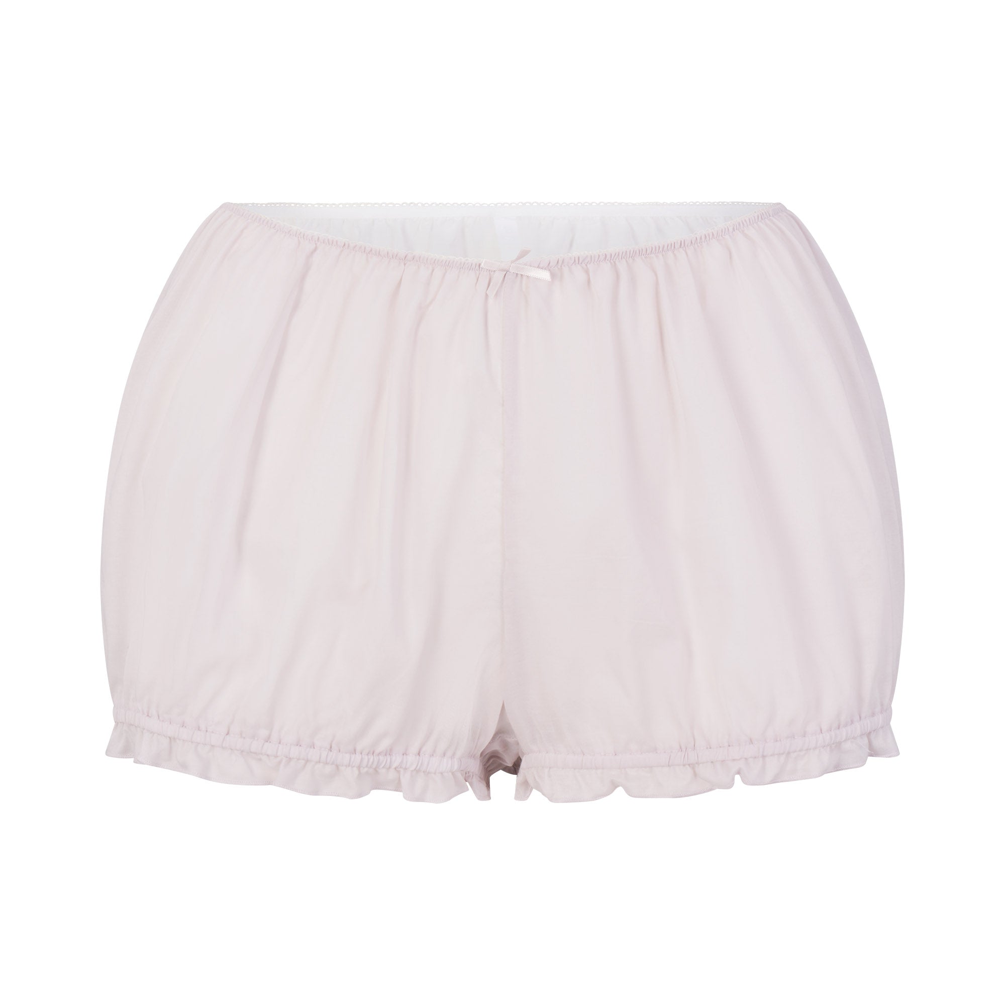 VOILE SLEEP BLOOMER SHORT | LIGHT LILAC FLAT ON A WHITE BACKGROUND | FLT