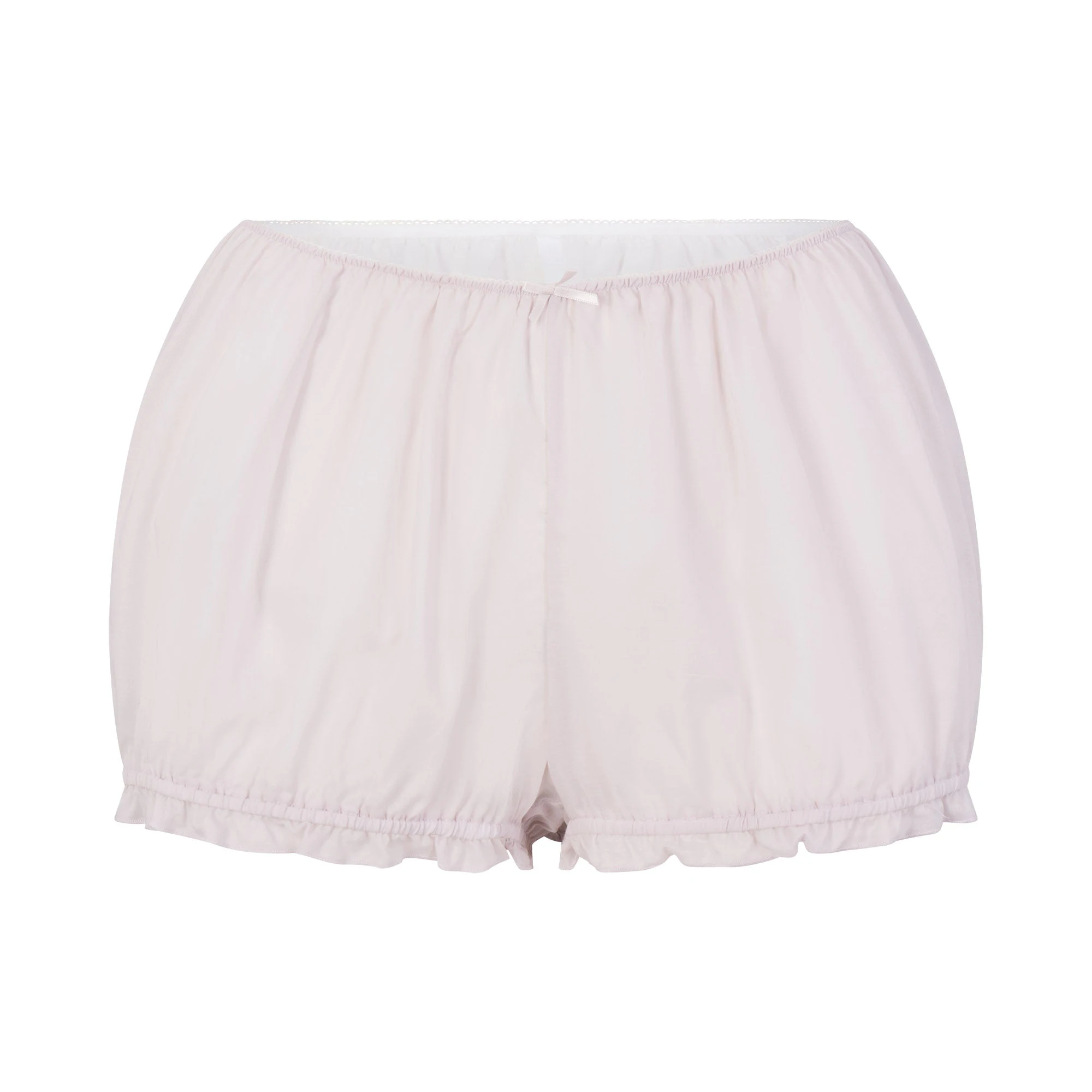 VOILE SLEEP BLOOMER SHORT | LIGHT LILAC FLAT ON A WHITE BACKGROUND | FLT