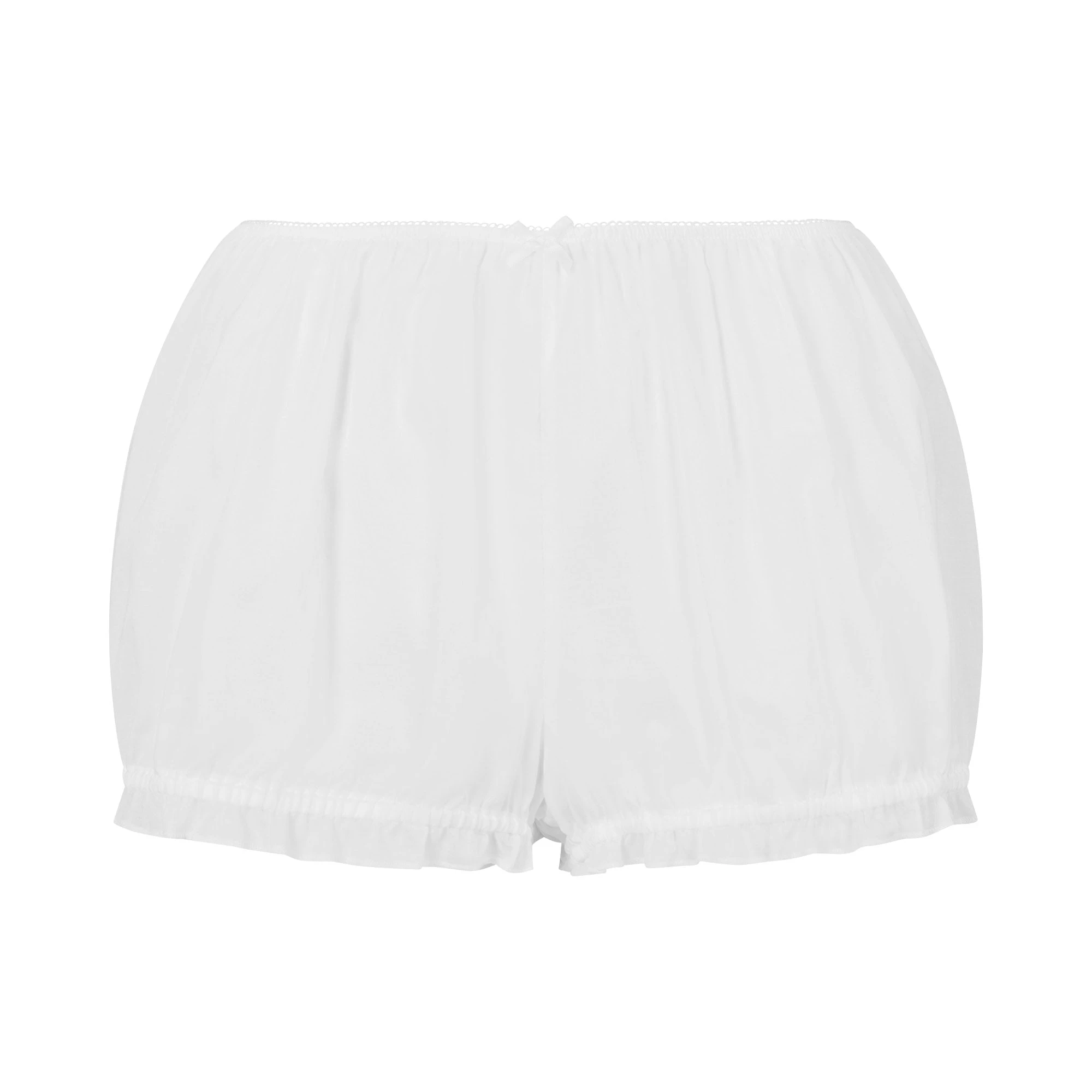 VOILE SLEEP BLOOMER SHORT | SNOW FLAT ON A WHITE BACKGROUND | FLT