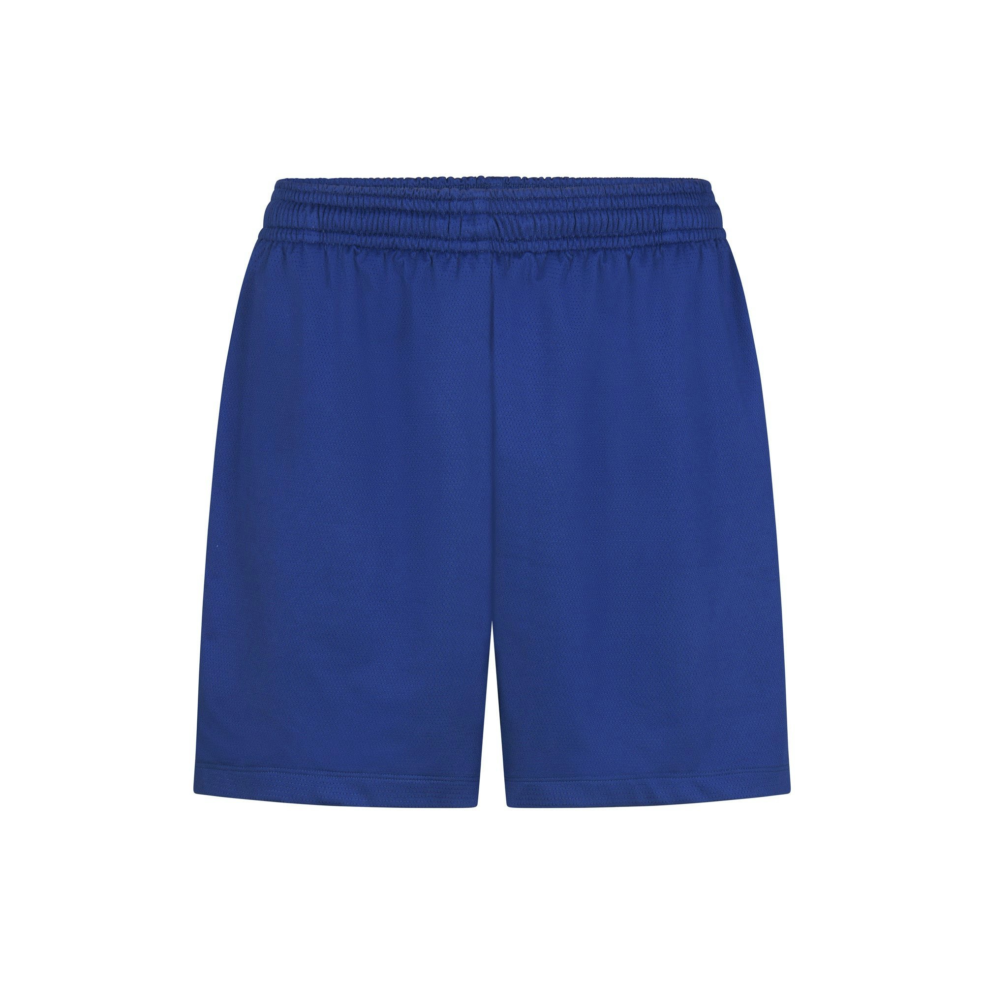 SKIMS TRACK MESH OVERSIZED SHORT | COBALT (SHORTS, BOTTOMS) LAYS FLAT ON A WHITE BACKGROUND | FLT
