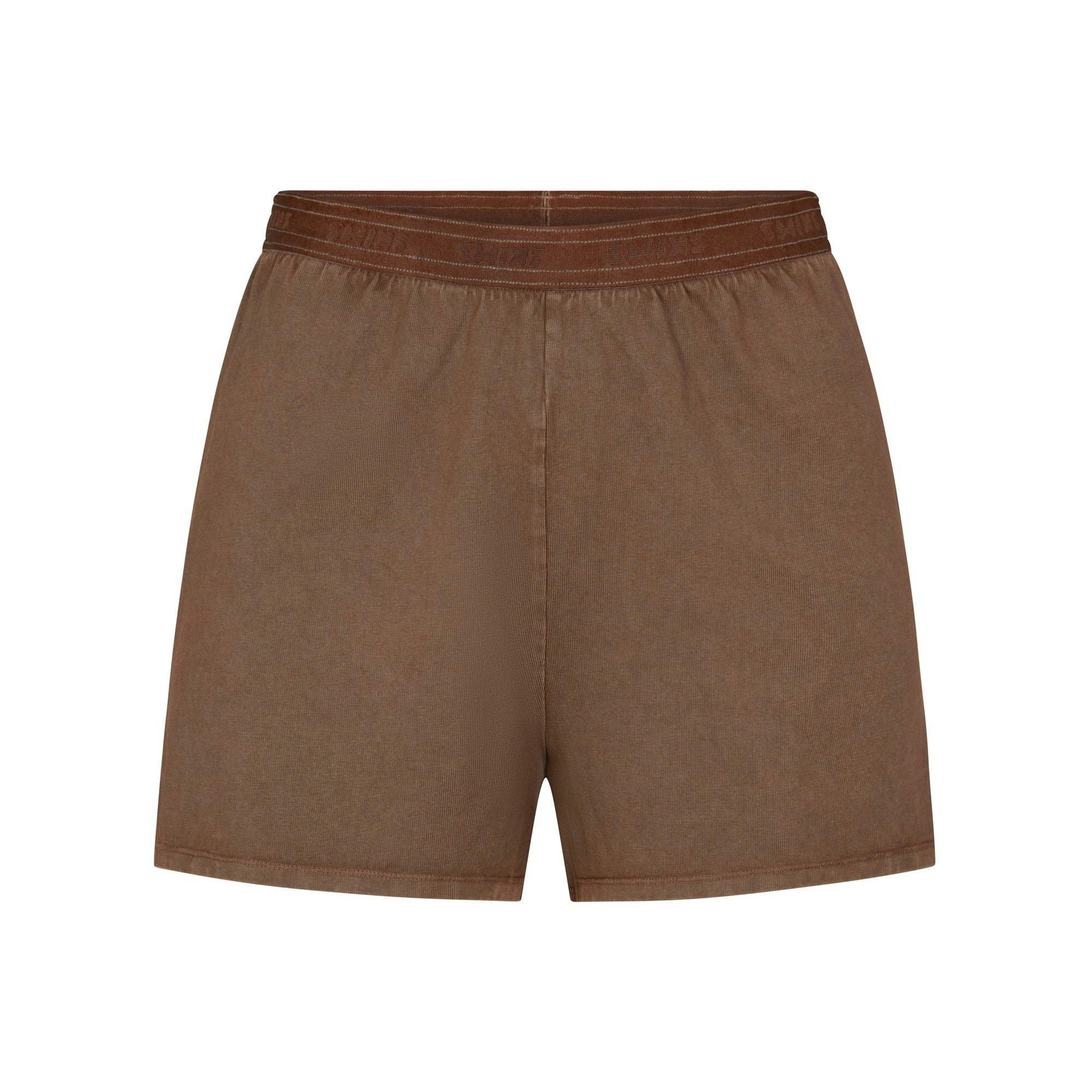 OUTDOOR JERSEY SHORT LAYS FLAT ON A WHITE BACKGROUND