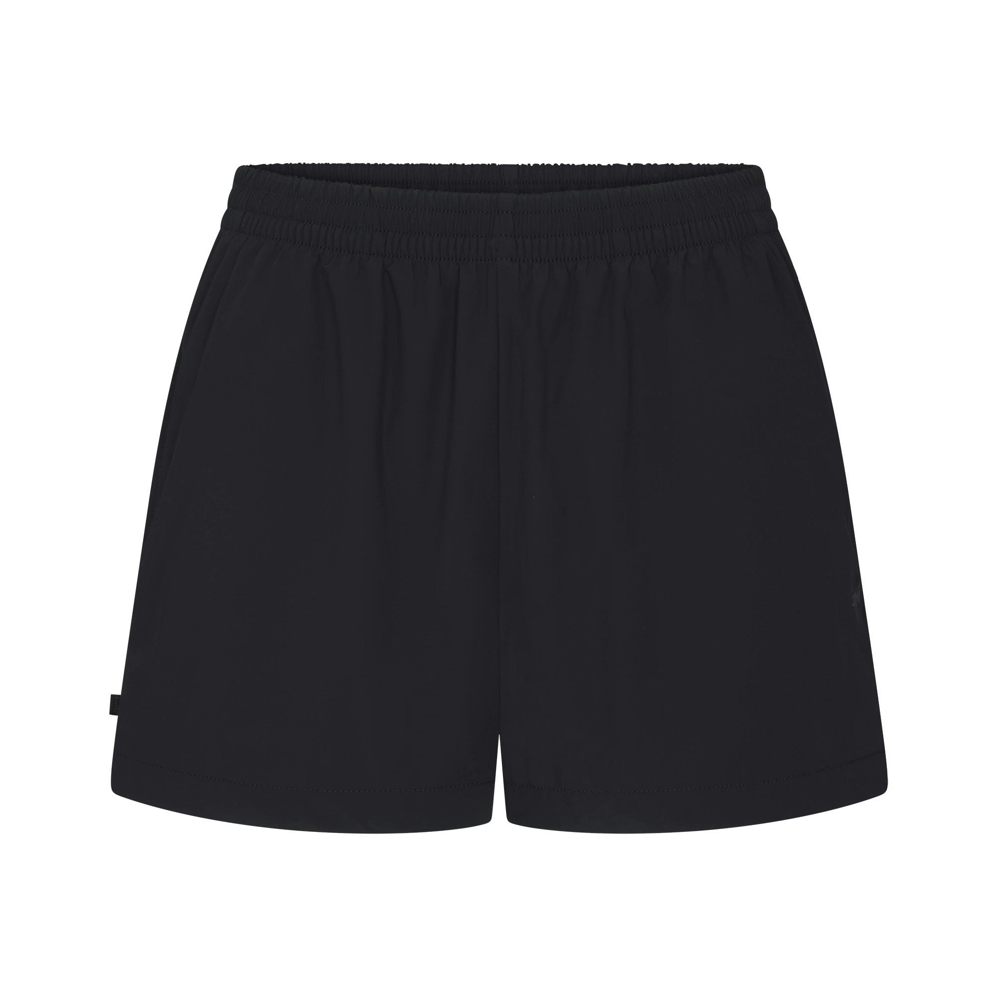NikeSKIMS WOVEN NYLON 5" TRACK SHORT | OBSIDIAN FLAT ON A WHITE BACKGROUND | FLT