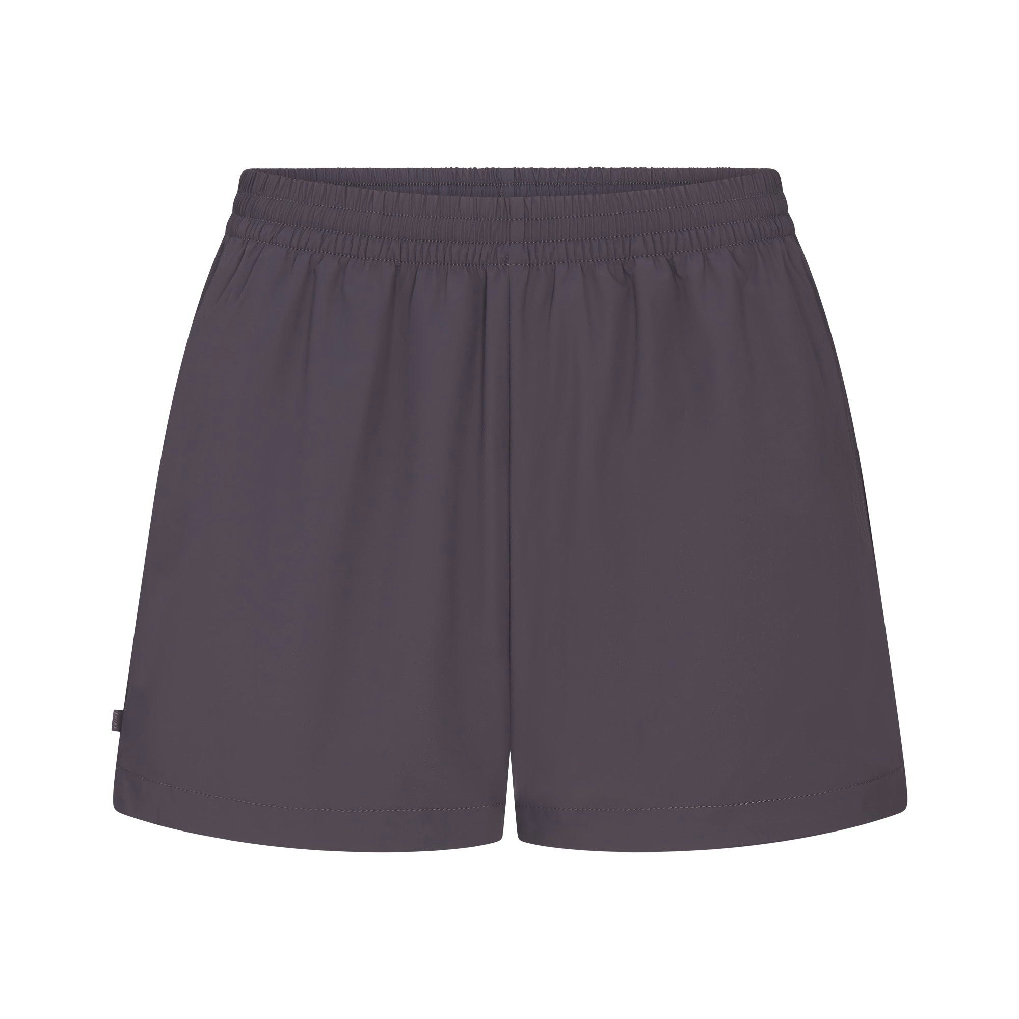 NikeSKIMS WOVEN NYLON 5" TRACK SHORT | RAVEN FLAT ON A WHITE BACKGROUND | FLT