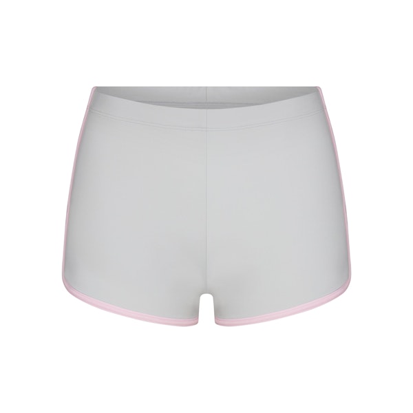 FITS EVERYBODY CONTRAST TRIM DOLPHIN SHORT | PLATINUM (SHORTS, BOTTOMS) FLAT ON A WHITE BACKGROUND | FLT