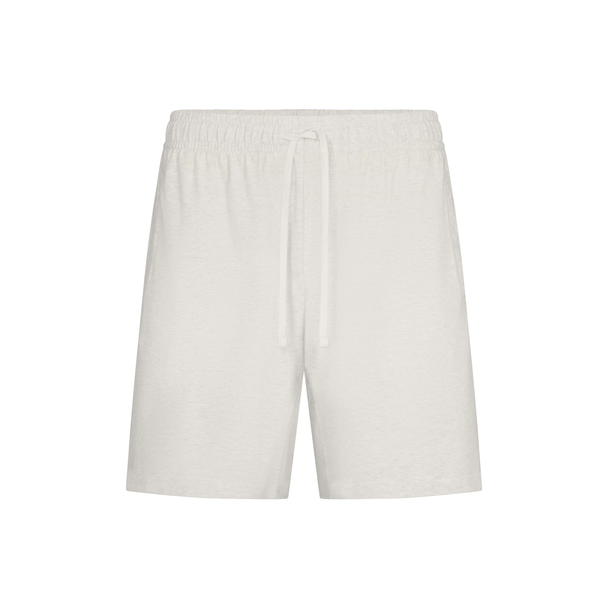 JERSEY LOUNGE MENS RELAXED SHORT | CHALK HEATHER FLAT ON A WHITE BACKGROUND | FLT