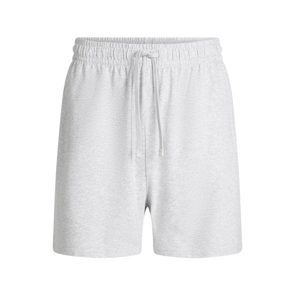 JERSEY LOUNGE MENS RELAXED SHORT | HEATHER GREY FLAT ON A WHITE BACKGROUND | FLT