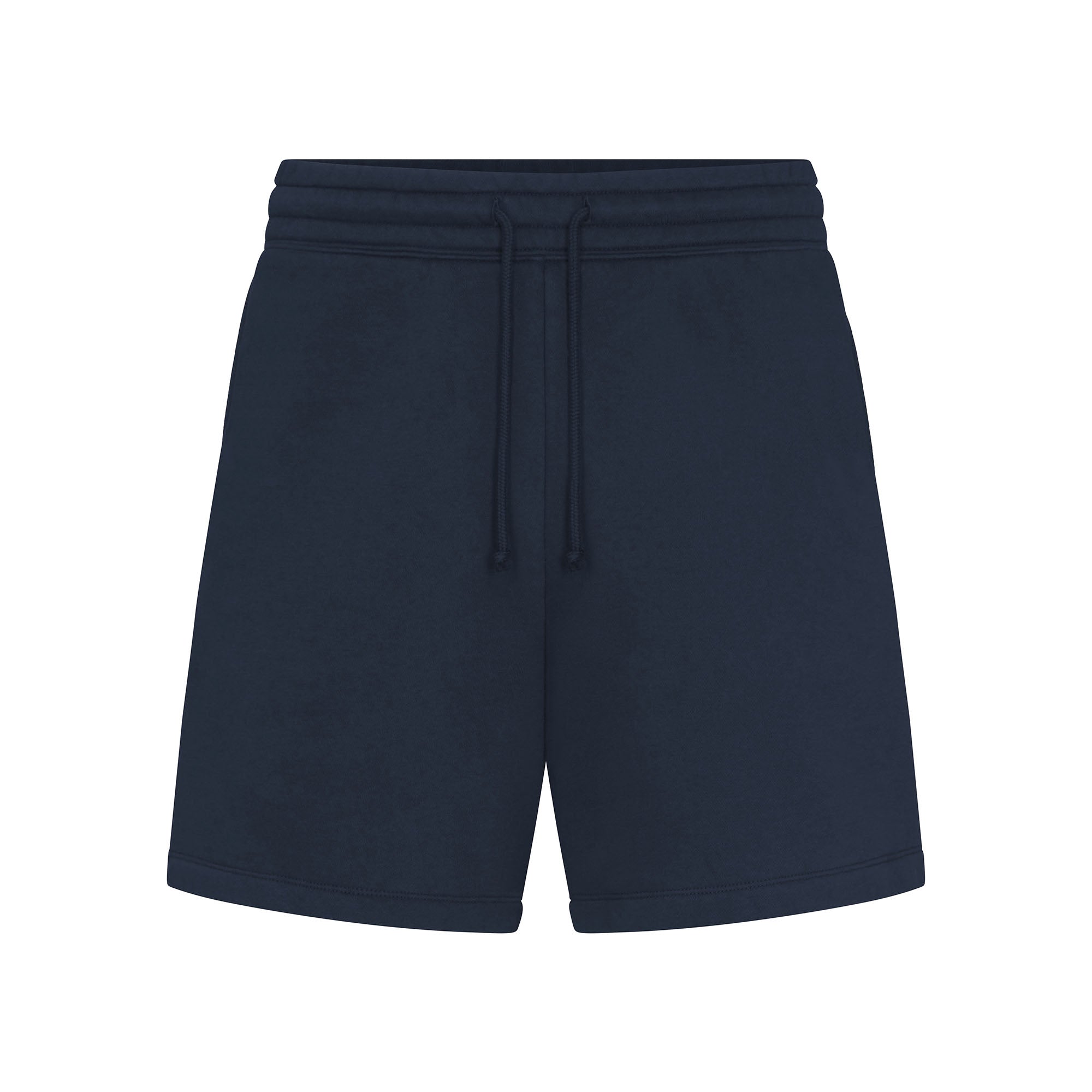 FLEECE LOUNGE MENS RELAXED SHORT | NAVYFLAT ON A WHITE BACKGROUND | FLT