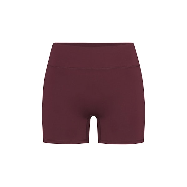 NikeSKIMS MATTE 3" SHORT | CURRANT FLAT ON A WHITE BACKGROUND | FLT