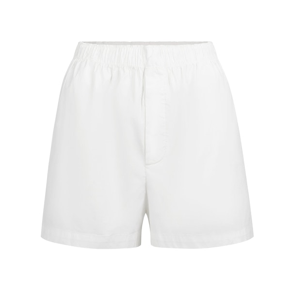 COTTON POPLIN BOXER | SNOW FLAT ON A WHITE BACKGROUND | FLT