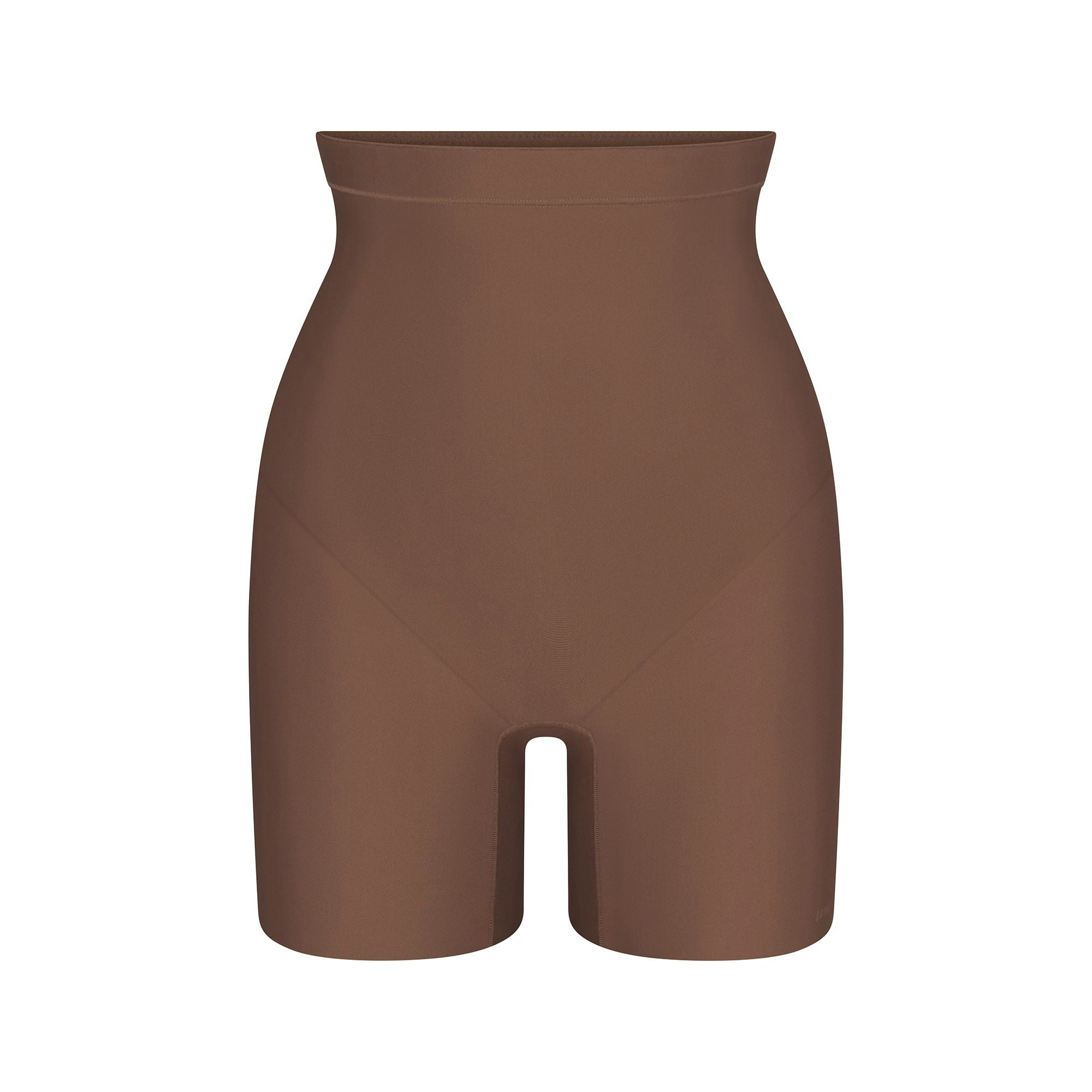 SKIMS BODY CORE SCULPT MID RISE SHORT | JASPER FLAT ON A WHITE BACKGROUND | FLT | FLT