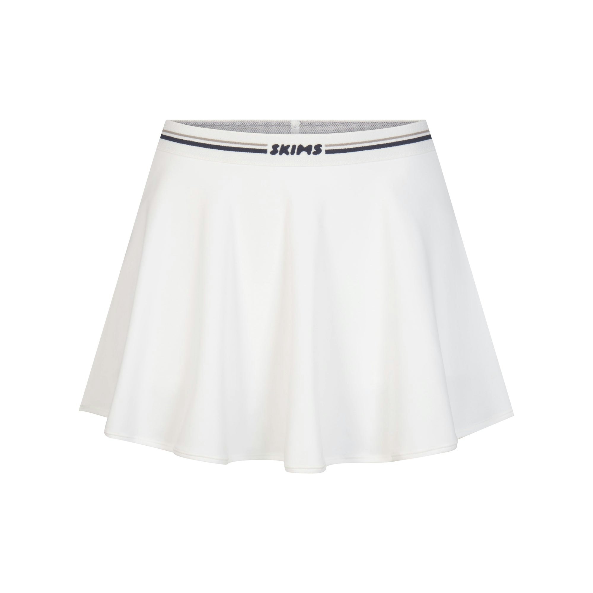 FITS EVERYBODY LOGO SKORT | MARBLE (SKIRTS, BOTTOMS) LAYS FLAT ON A WHITE BACKGROUND | FLT