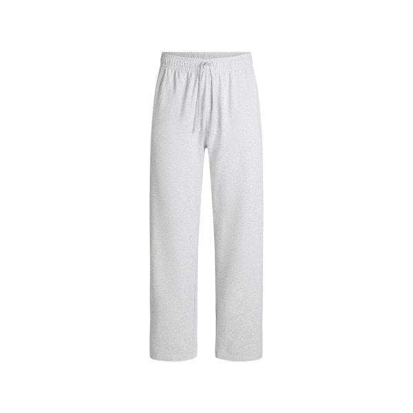 JERSEY LOUNGE MENS RELAXED STRAIGHT LEG PANT | HEATHER GREY FLAT ON A WHITE BACKGROUND | FLT