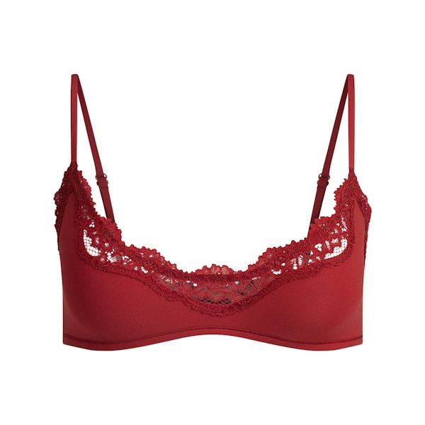 FITS EVERYBODY LACE SCOOP BRALETTE | BRICK FLAT ON A WHITE BACKGROUND | FLT