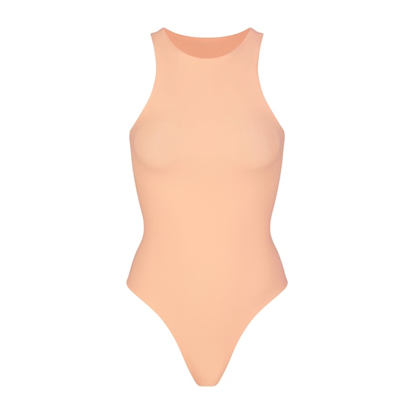 FITS EVERYBODY HIGH NECK BODYSUIT | FADED NECTAR (BODYSUITS) LAYS FLAT ON A WHITE BACKGROUND | FLT