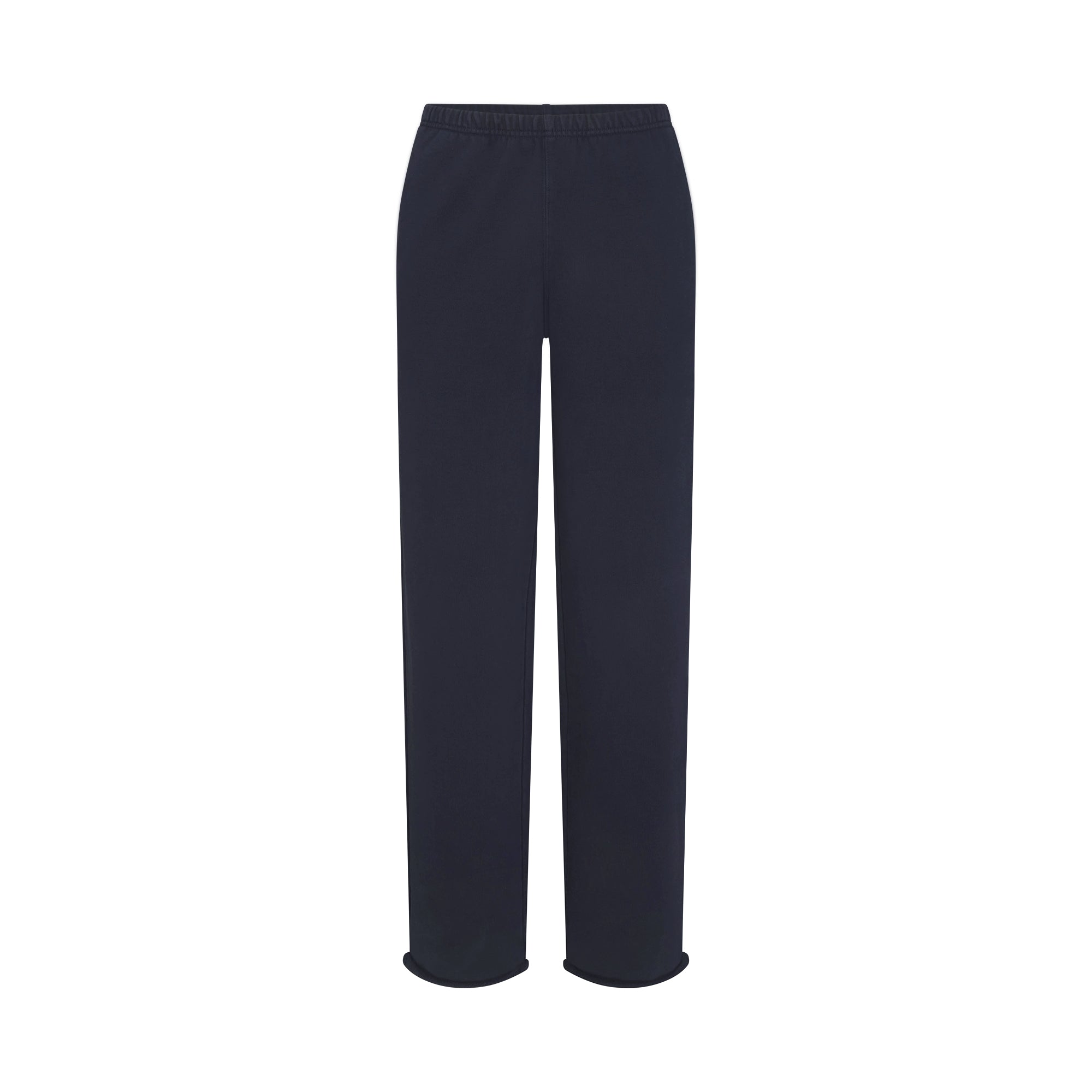 BOYFRIEND FLEECE STRAIGHT LEG PANT | NAVY FLAT ON A WHITE BACKGROUND | FLT