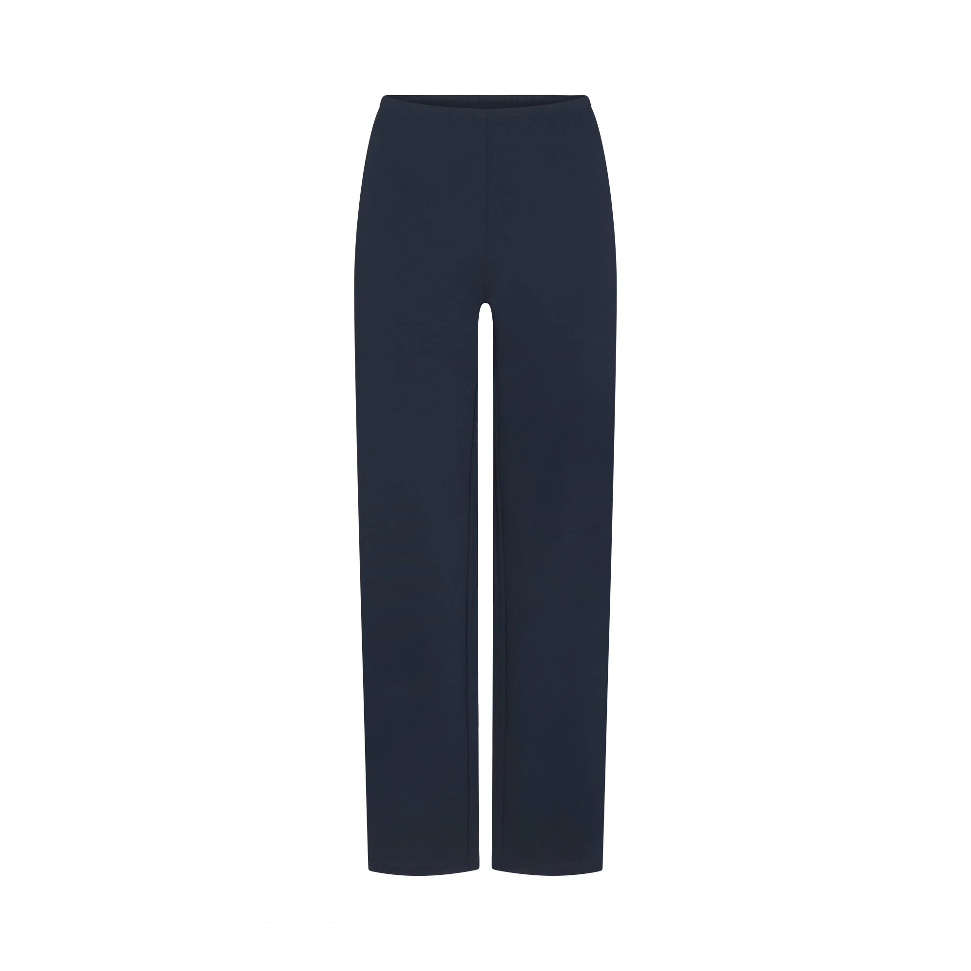 HEAVYWEIGHT CREPE STRAIGHT LEG PANT | NAVY FLAT ON A WHITE BACKGROUND | FLT