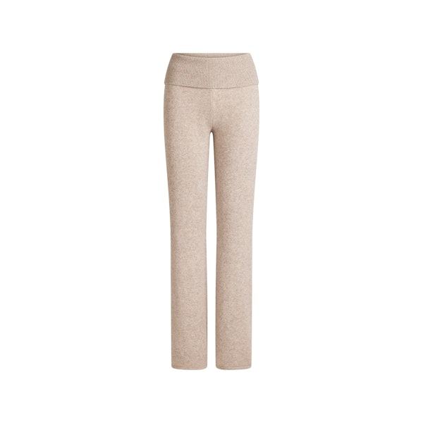 WOOL CASHMERE FOLDOVER PANT | LINEN FLAT ON A WHITE BACKGROUND | FLT