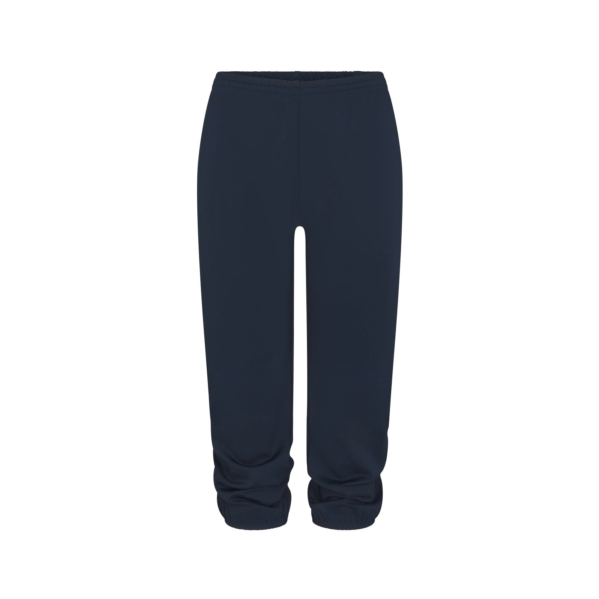 HEAVYWEIGHT CREPE JOGGER | NAVY FLAT ON A WHITE BACKGROUND  @ | FOCUS: 0.0, 1.0, 0.9
