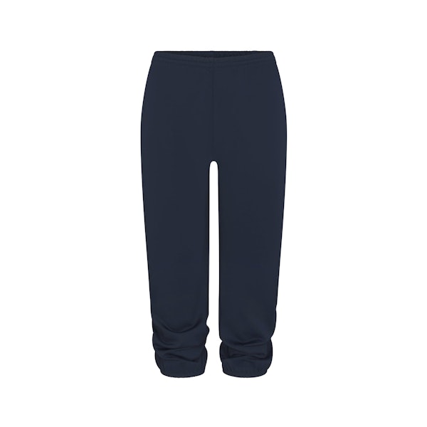 HEAVYWEIGHT CREPE JOGGER | NAVY FLAT ON A WHITE BACKGROUND  @ | FOCUS: 0.0, 1.0, 0.9