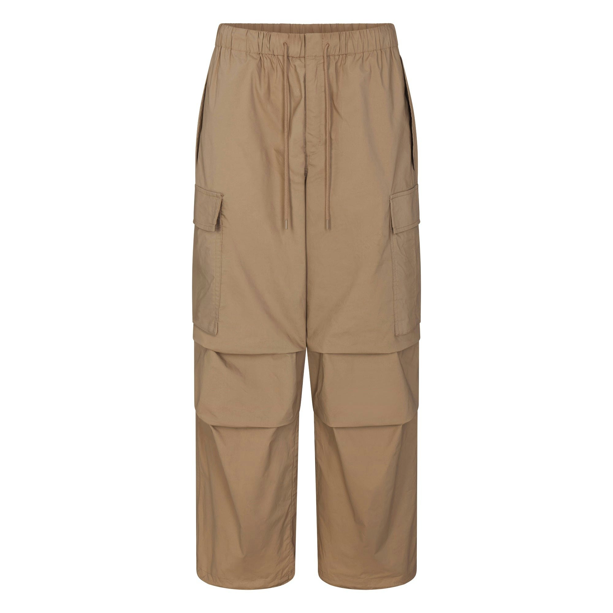 WOVEN COTTON OVERSIZED LOW RISE CARGO PANT | DESERT FLAT ON A WHITE BACKGROUND | FLT