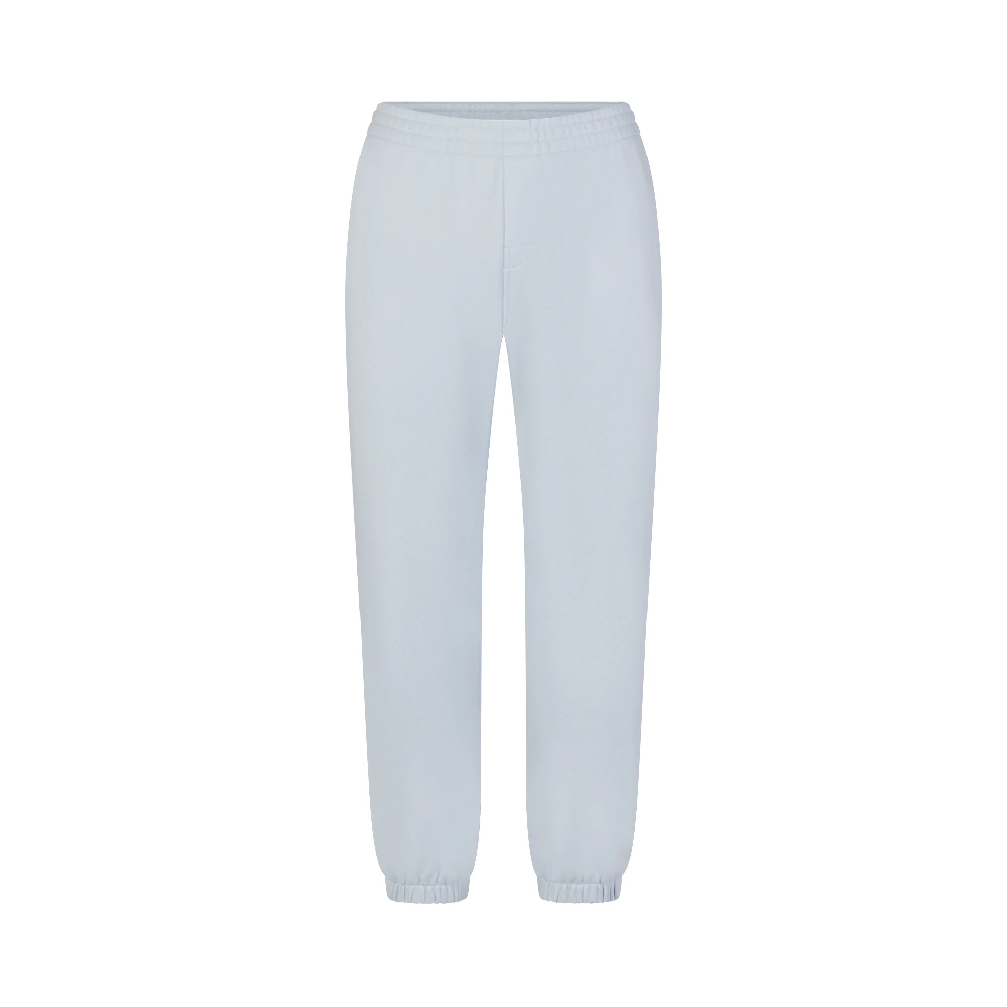 DRAPEY FRENCH TERRY CROPPED JOGGER | POWDER BLUE FLAT ON A WHITE BACKGROUND | FLT