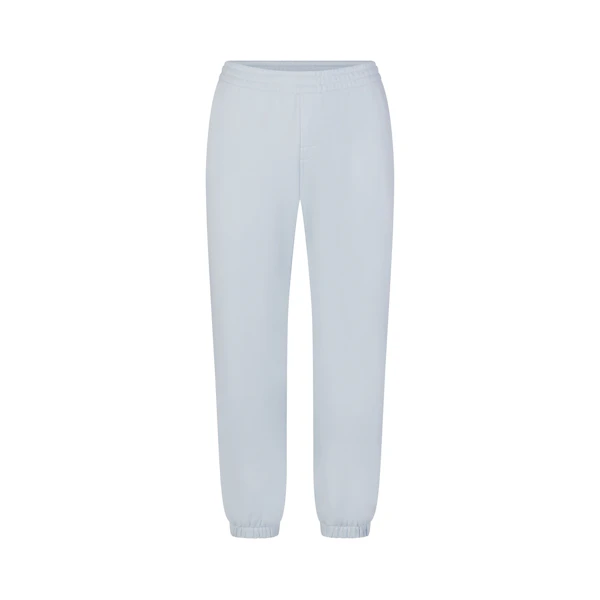 DRAPEY FRENCH TERRY CROPPED JOGGER | POWDER BLUE FLAT ON A WHITE BACKGROUND | FLT