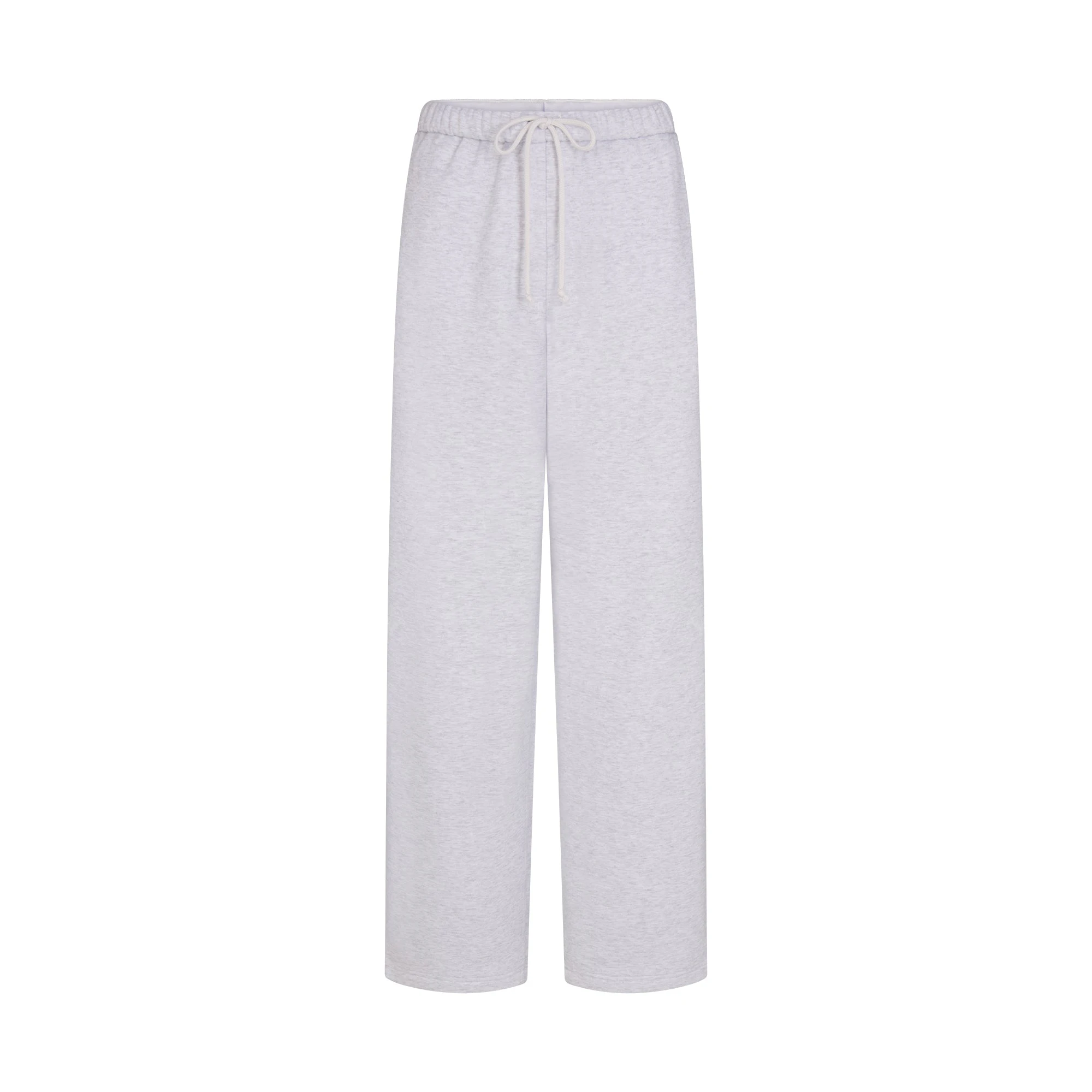 COTTON FLEECE CLASSIC STRAIGHT LEG PANT | LHG ARCHED SKIMS PLAID & LAYS FLAT ON A WHITE BACKGROUND | FLT