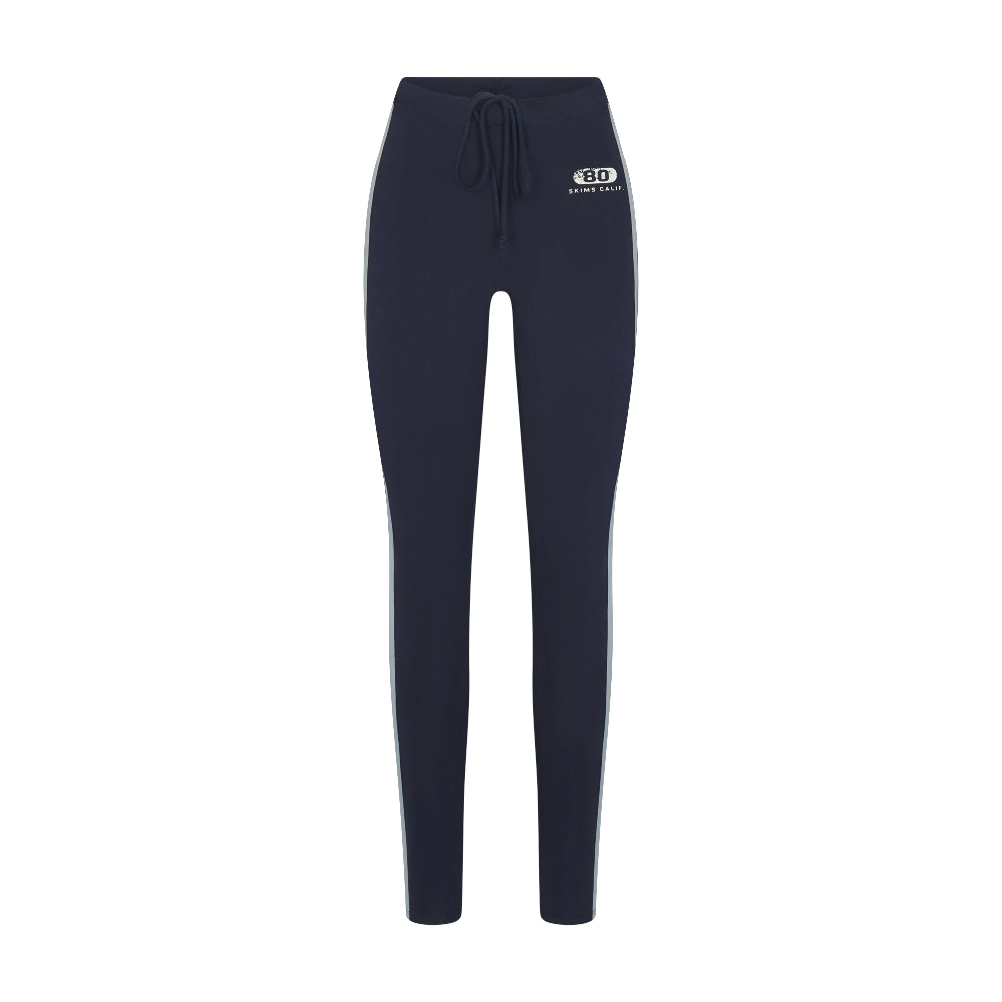 OUTDOOR HIGH-WAISTED LEGGING | NAVY WITH OPAL FLAT ON A WHITE BACKGROUND | FLT