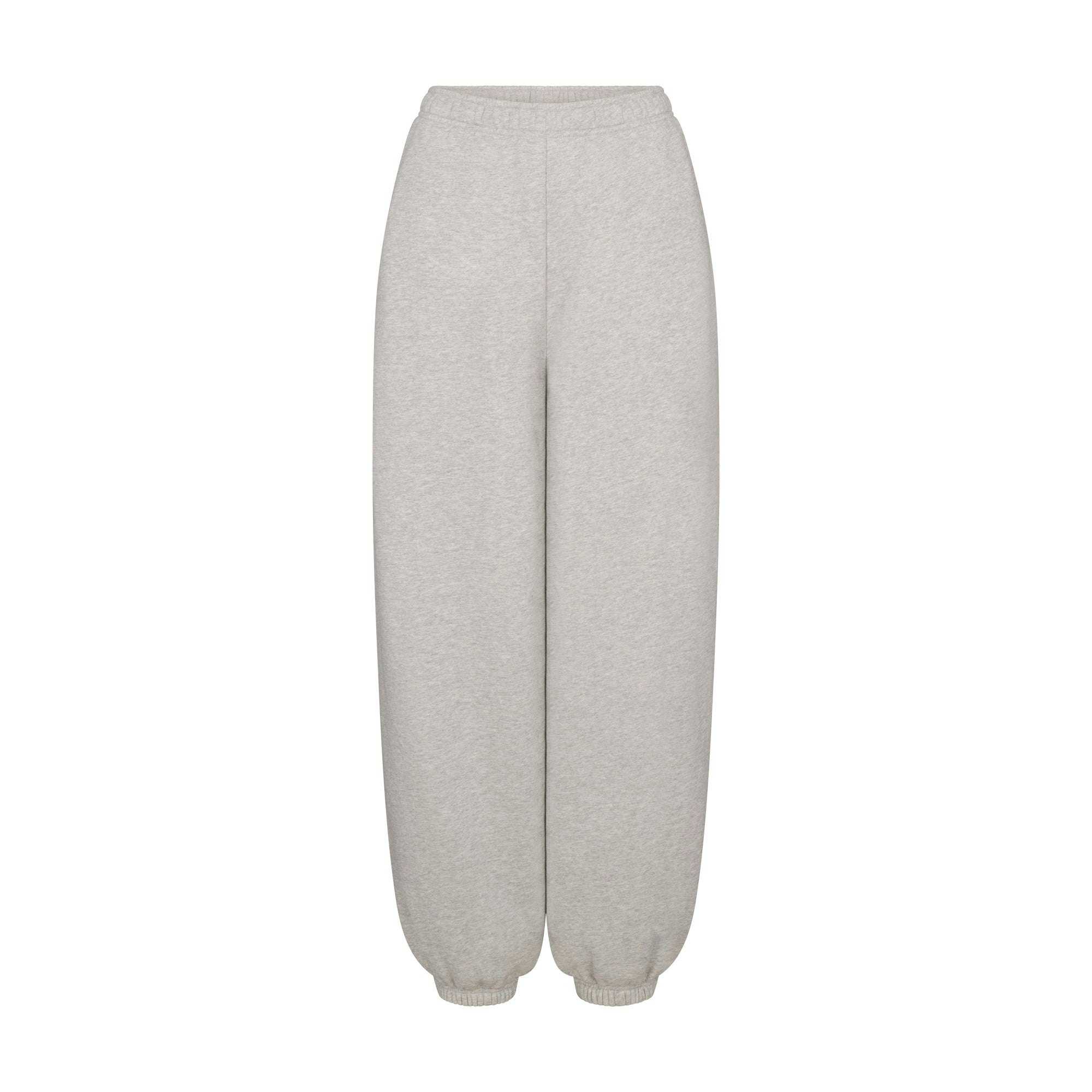 HEAVYWEIGHT FLEECE OVERSIZED JOGGER | HEATHER GREYFLAT ON A WHITE BACKGROUND | FLT