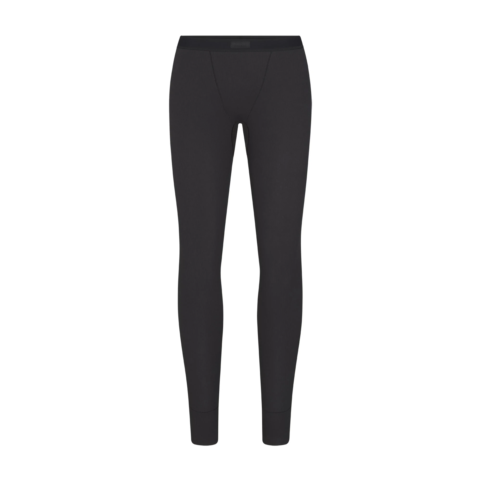COTTON RIB MID RISE LEGGING | SOOT FLAT ON A WHITE BACKGROUND | FLT