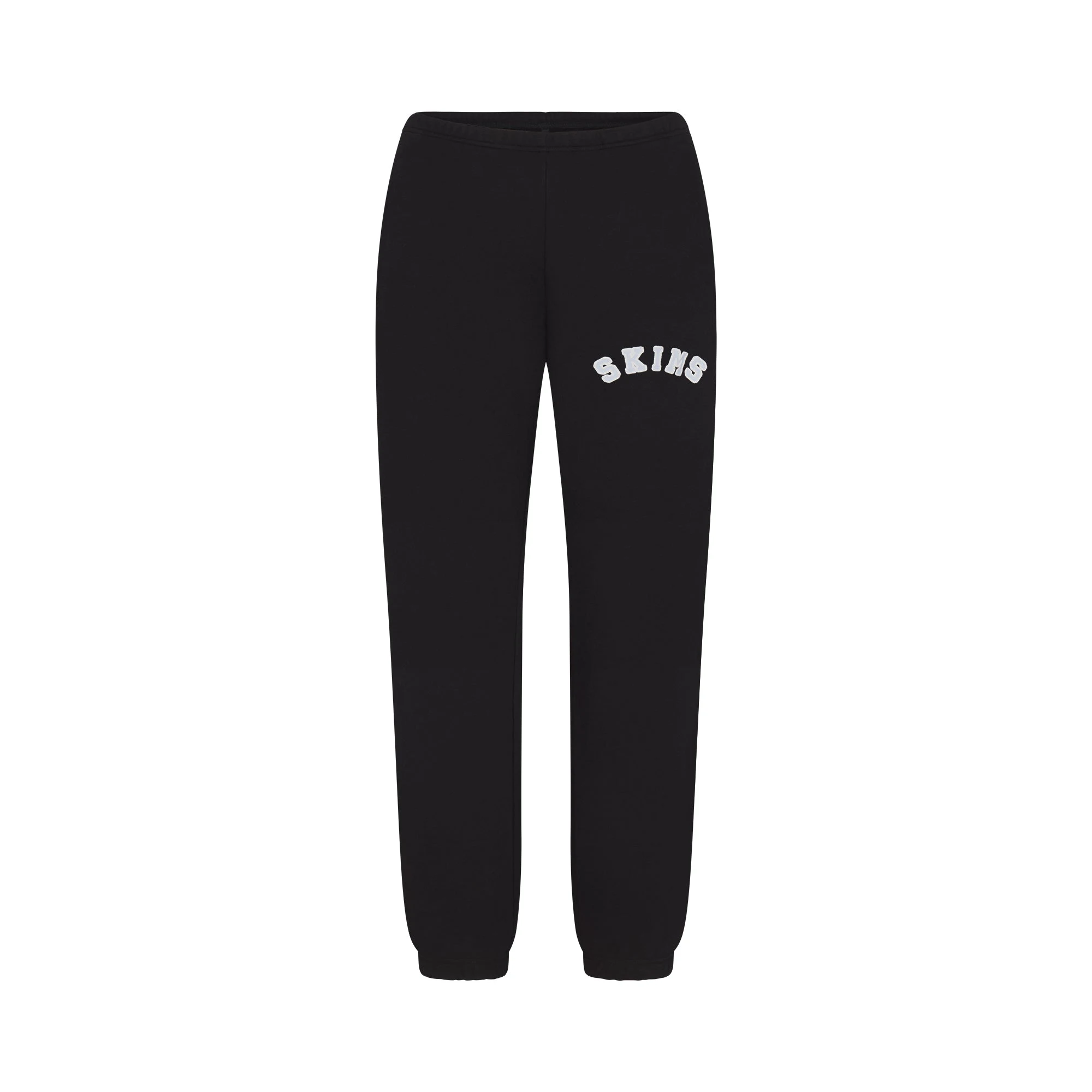 COTTON FLEECE CLASSIC JOGGER | ONYX SNOW ARCHED SKIMS LOGO & LAYS FLAT ON A WHITE BACKGROUND | FLT