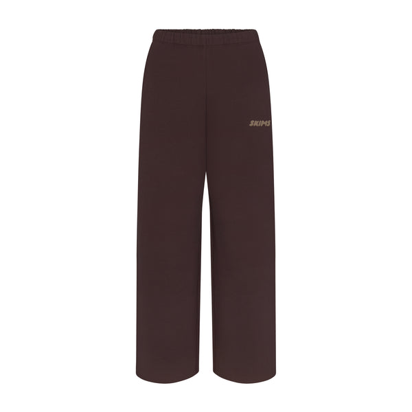 COTTON FLEECE straight leg pant with embossed logo by SKIMS