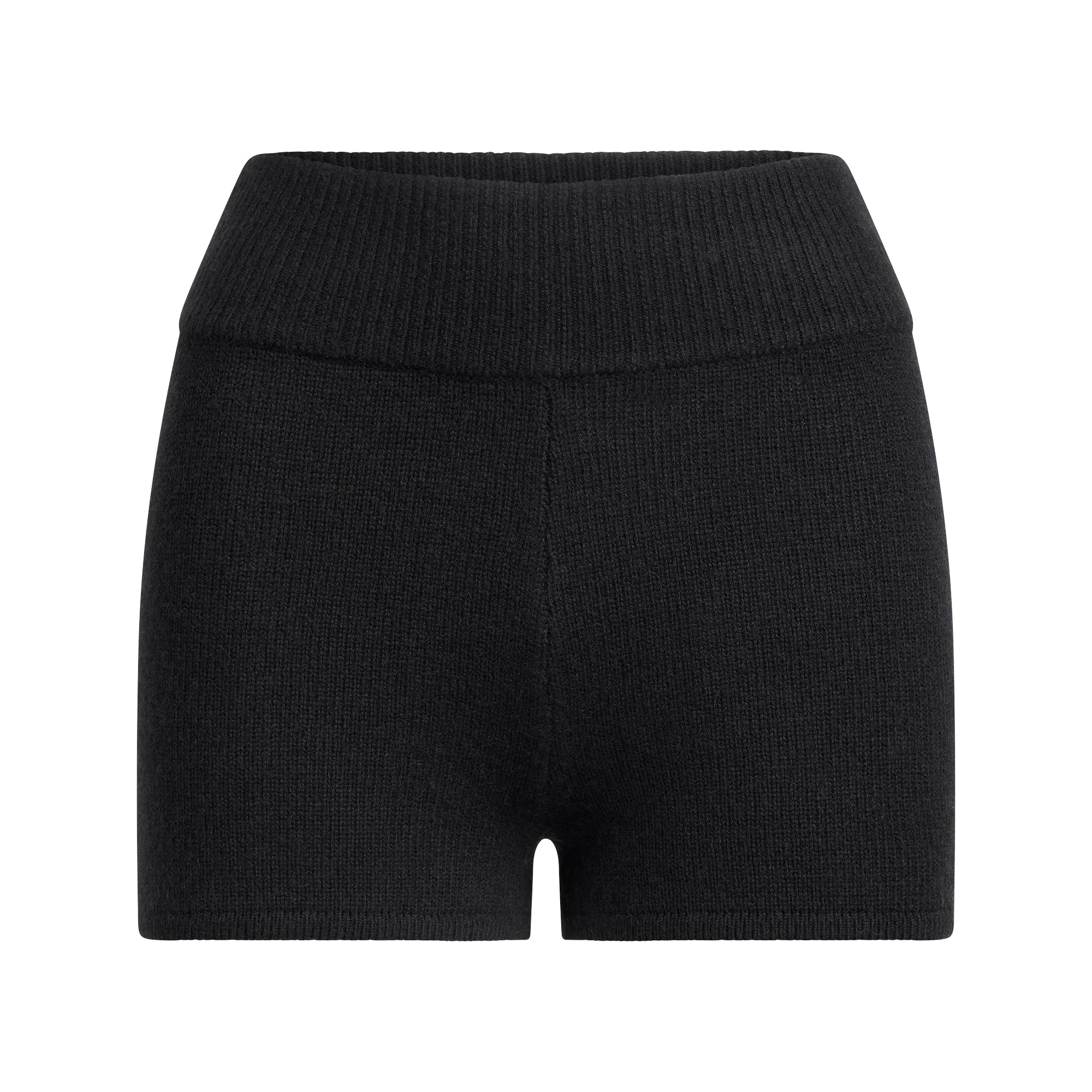 WOOL CASHMERE HOT SHORT | ONYX FLAT ON A WHITE BACKGROUND | FLT