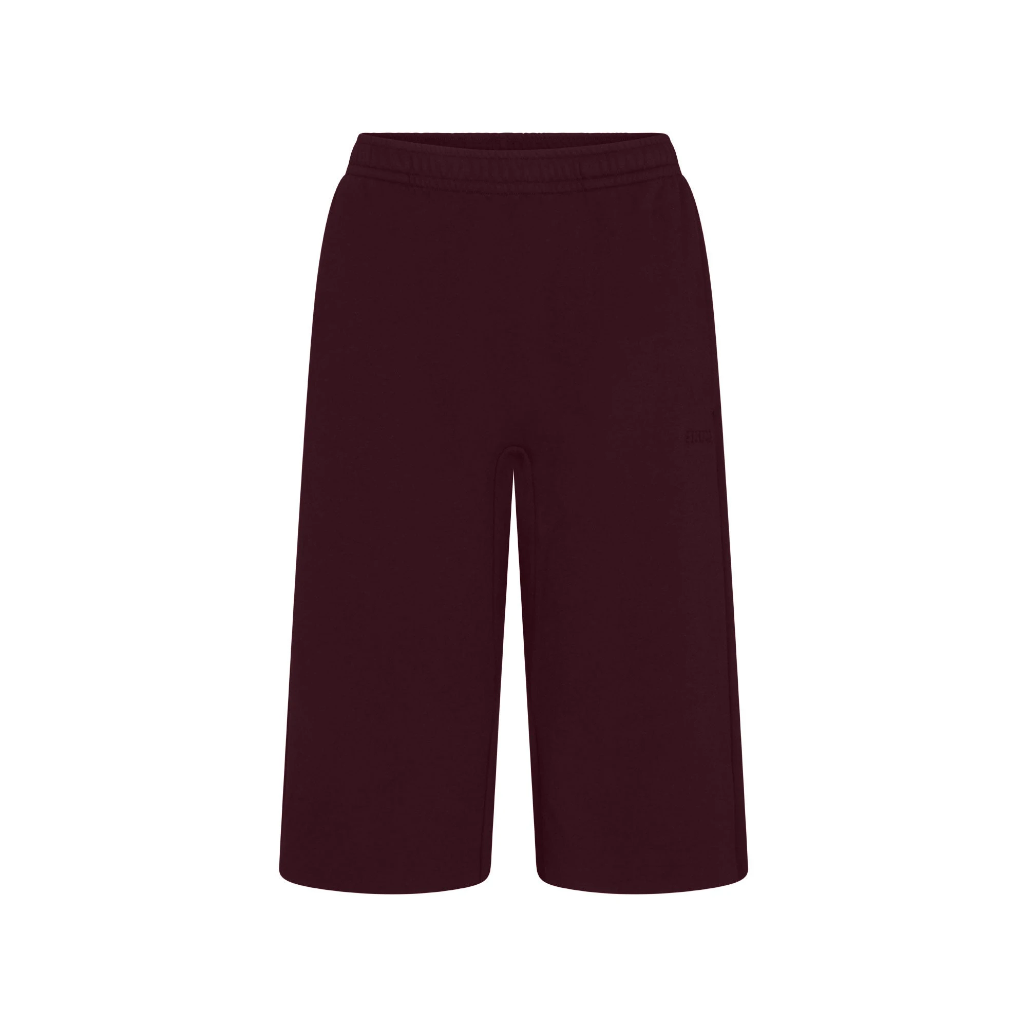 COTTON FLEECE LONG SHORT | CURRANT & LAYS FLAT ON A WHITE BACKGROUND | FLT