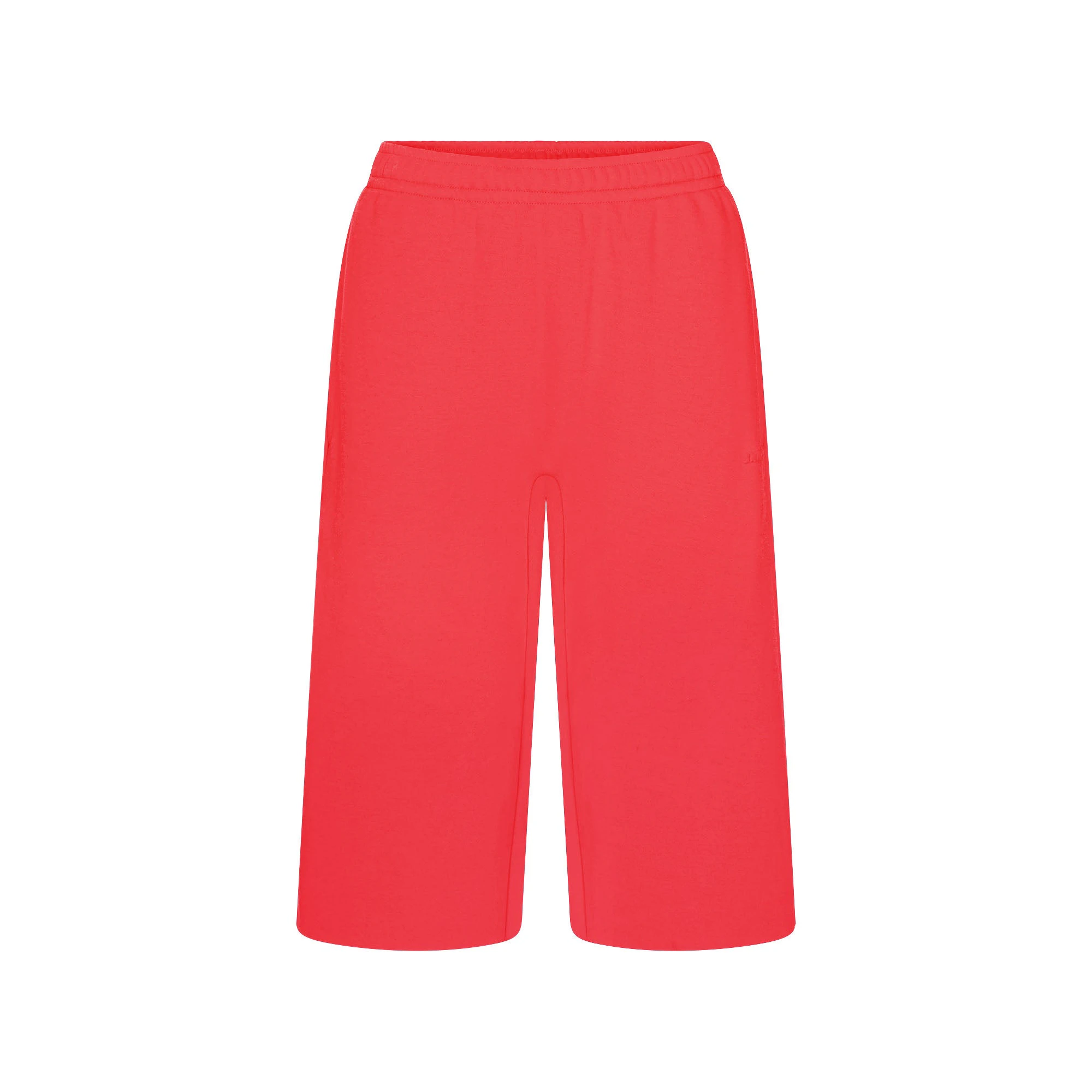 COTTON FLEECE LONG SHORT | WASHED RED FLAT ON A WHITE BACKGROUND | FLT