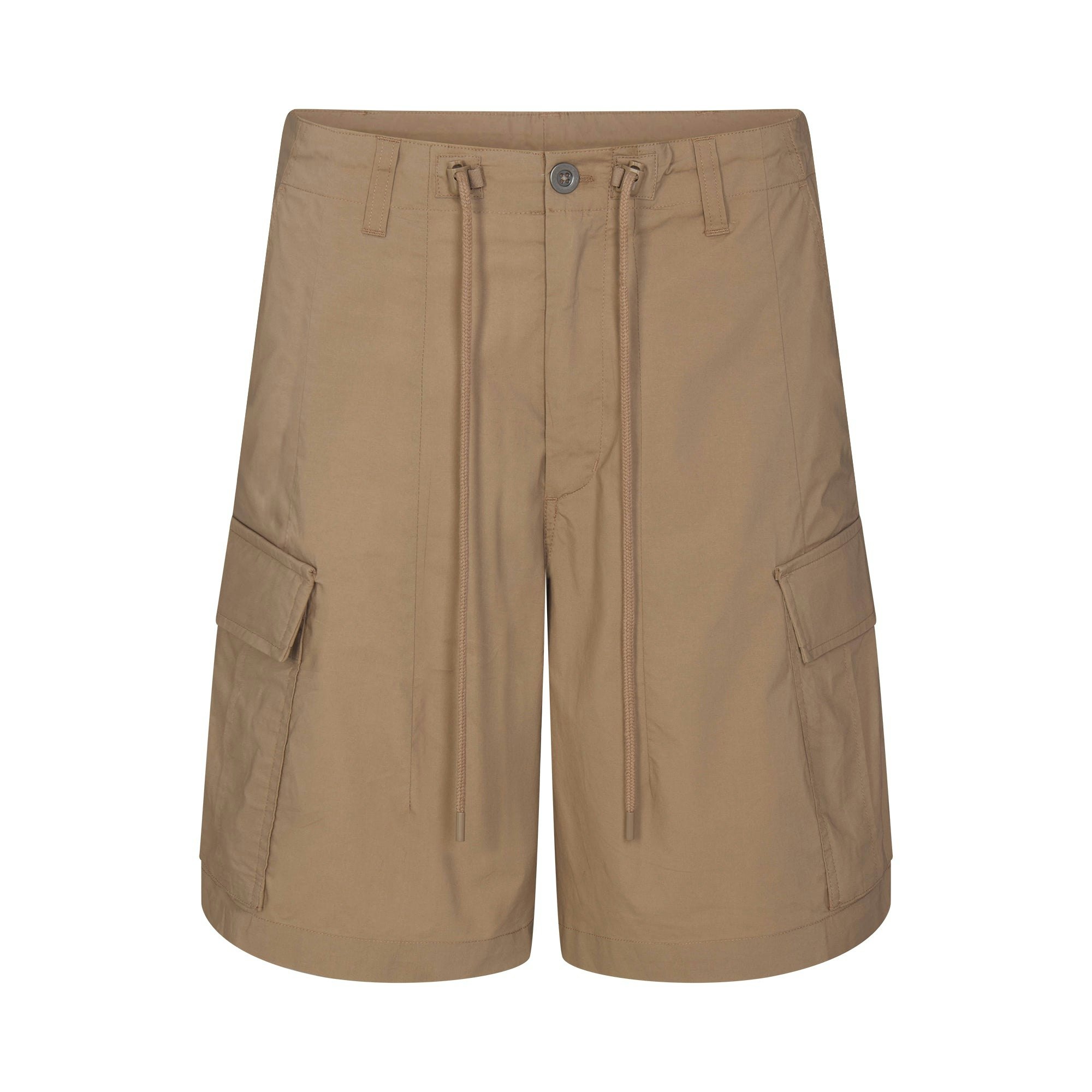 WOVEN COTTON OVERSIZED CARGO SHORT | DESERT FLAT ON A WHITE BACKGROUND | FLT