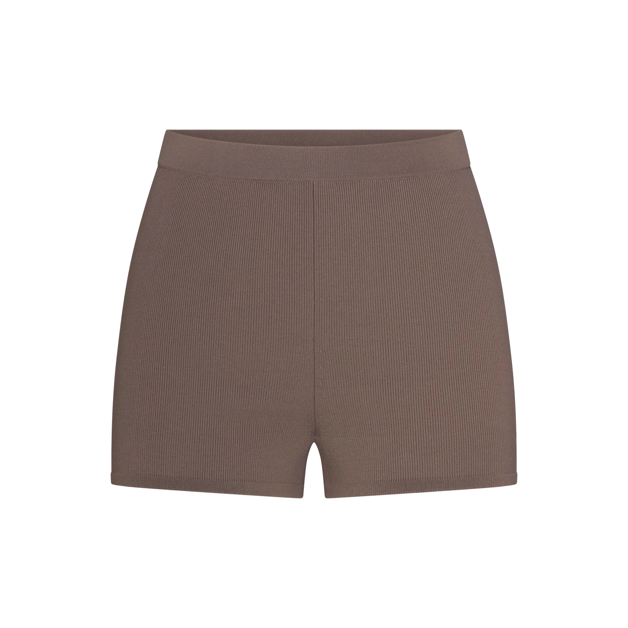 REFINED KNIT HIGH-WAISTED SHORT | AMETHYST FLAT ON A WHITE BACKGROUND | FLT
