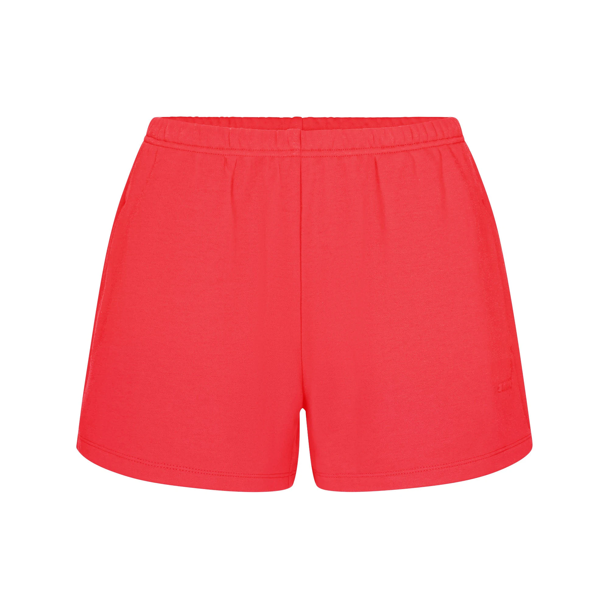 COTTON FLEECE CLASSIC SHORT | WASHED RED FLAT ON A WHITE BACKGROUND | FLT