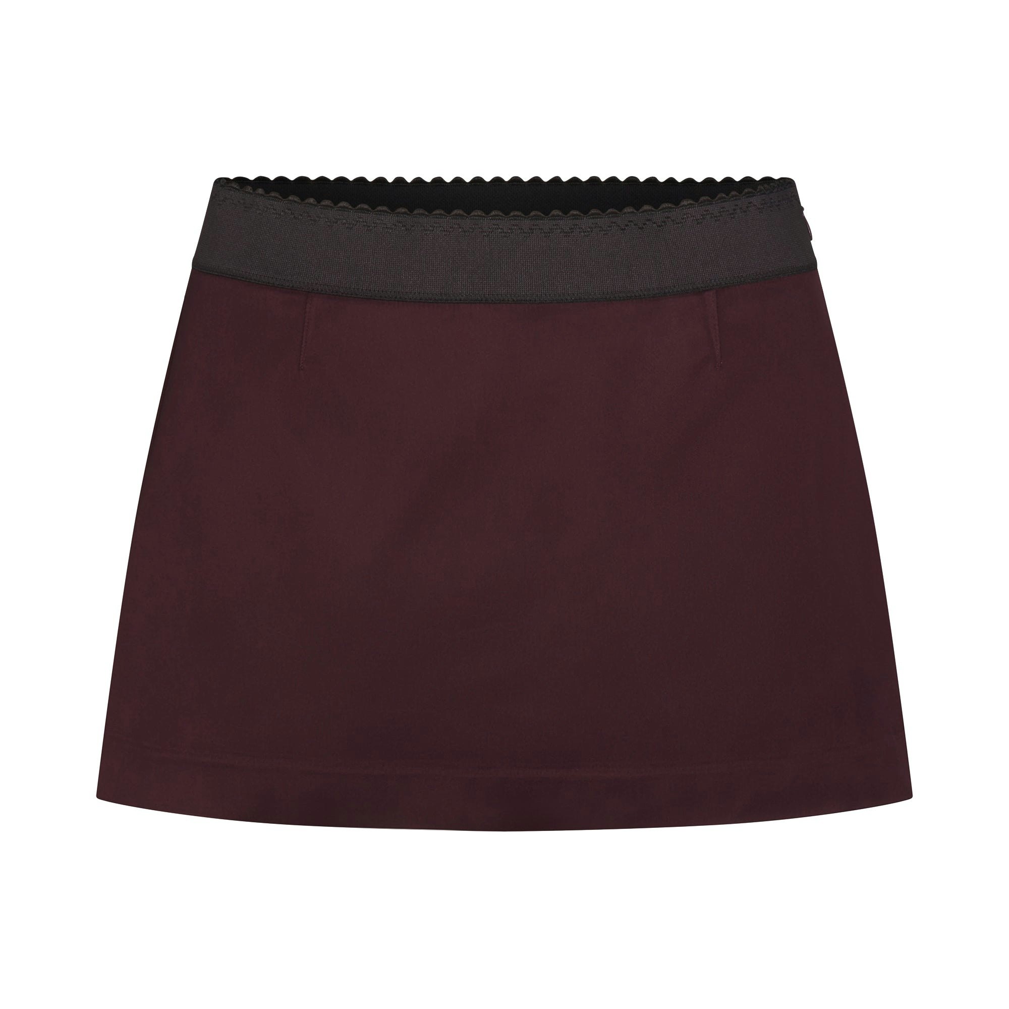 SATIN MINI SKIRT | CURRANT FLAT ON A WHITE BACKGROUND | FLT