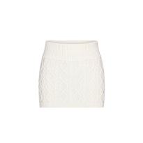 SWEATER KNITS CABLEKNIT MINI SKIRT