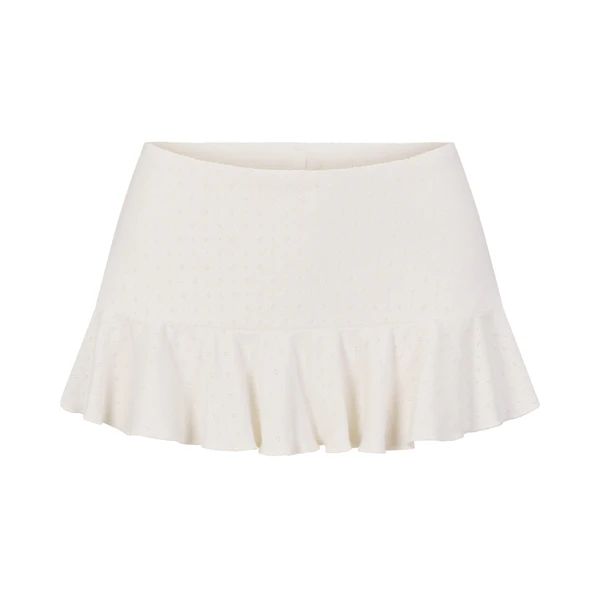 HEAVY POINTELLE MINI SKORT | MARBLE FLAT ON A WHITE BACKGROUND | FLT