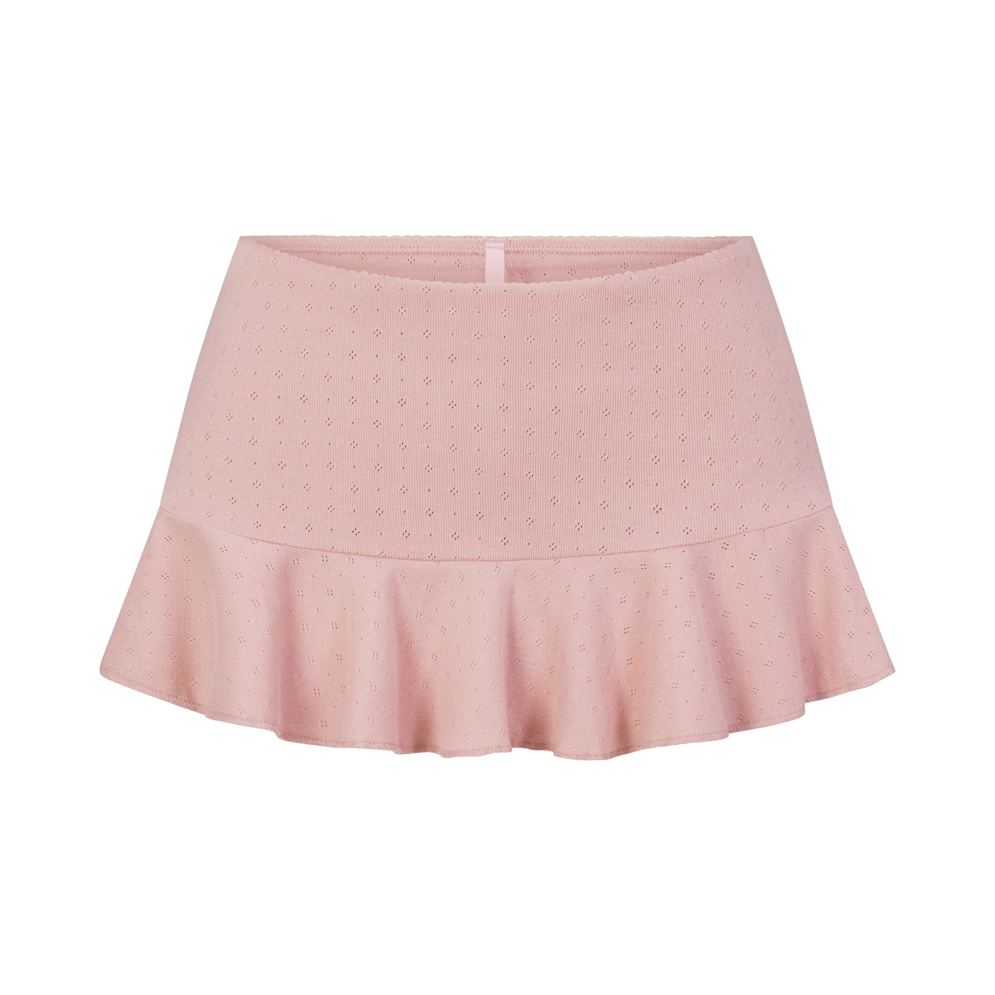 HEAVY POINTELLE MINI SKORT | MORGANITE FLAT ON A WHITE BACKGROUND | FLT