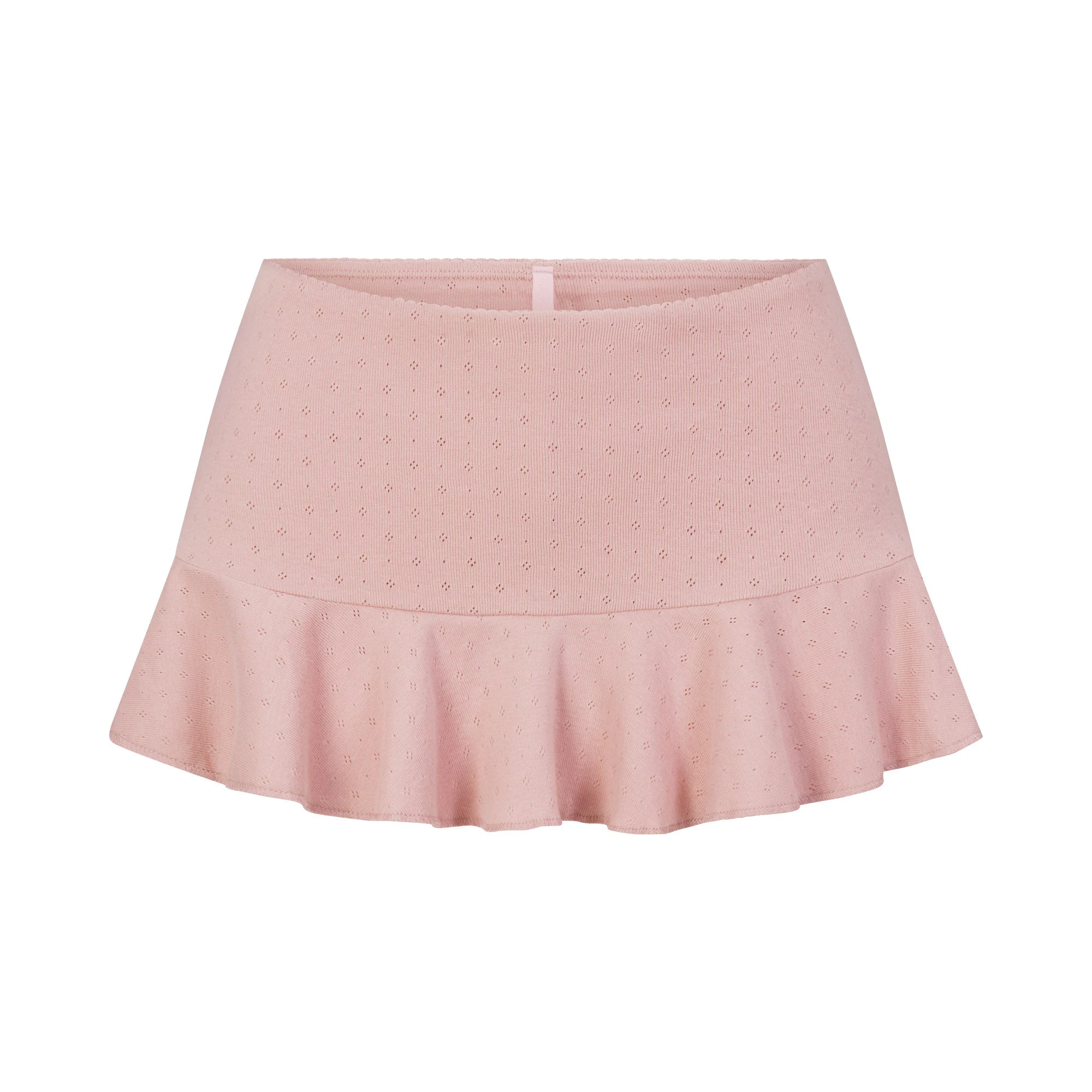 HEAVY POINTELLE MINI SKORT | MORGANITE FLAT ON A WHITE BACKGROUND | FLT