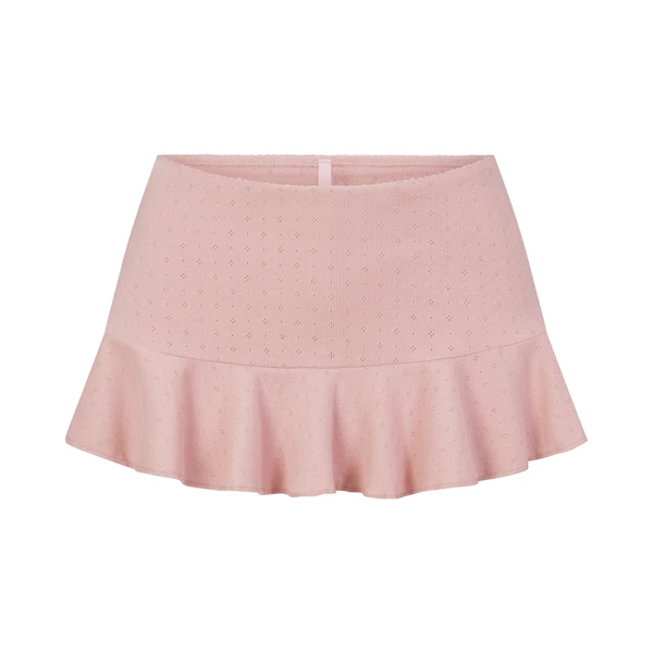 HEAVY POINTELLE MINI SKORT | MORGANITE FLAT ON A WHITE BACKGROUND | FLT
