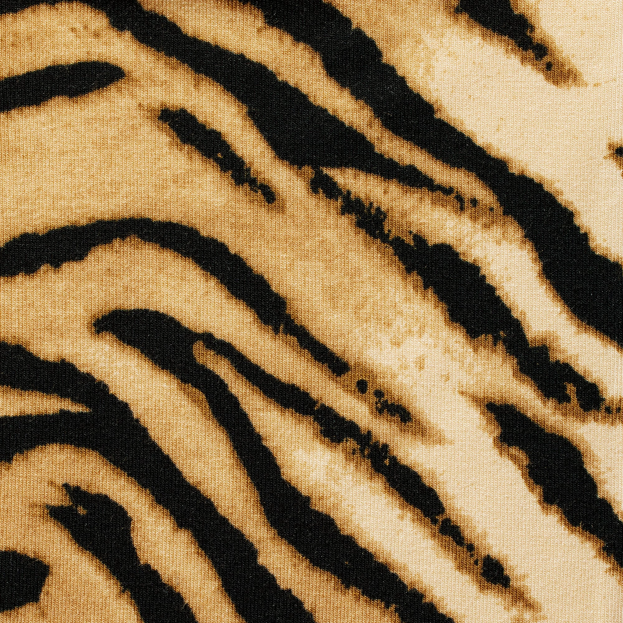 SKIMS SLEEP LONG SLEEVE BUTTON UP SET | BRONZE TIGER PRINT ADDITIONAL FABRIC DETAILS