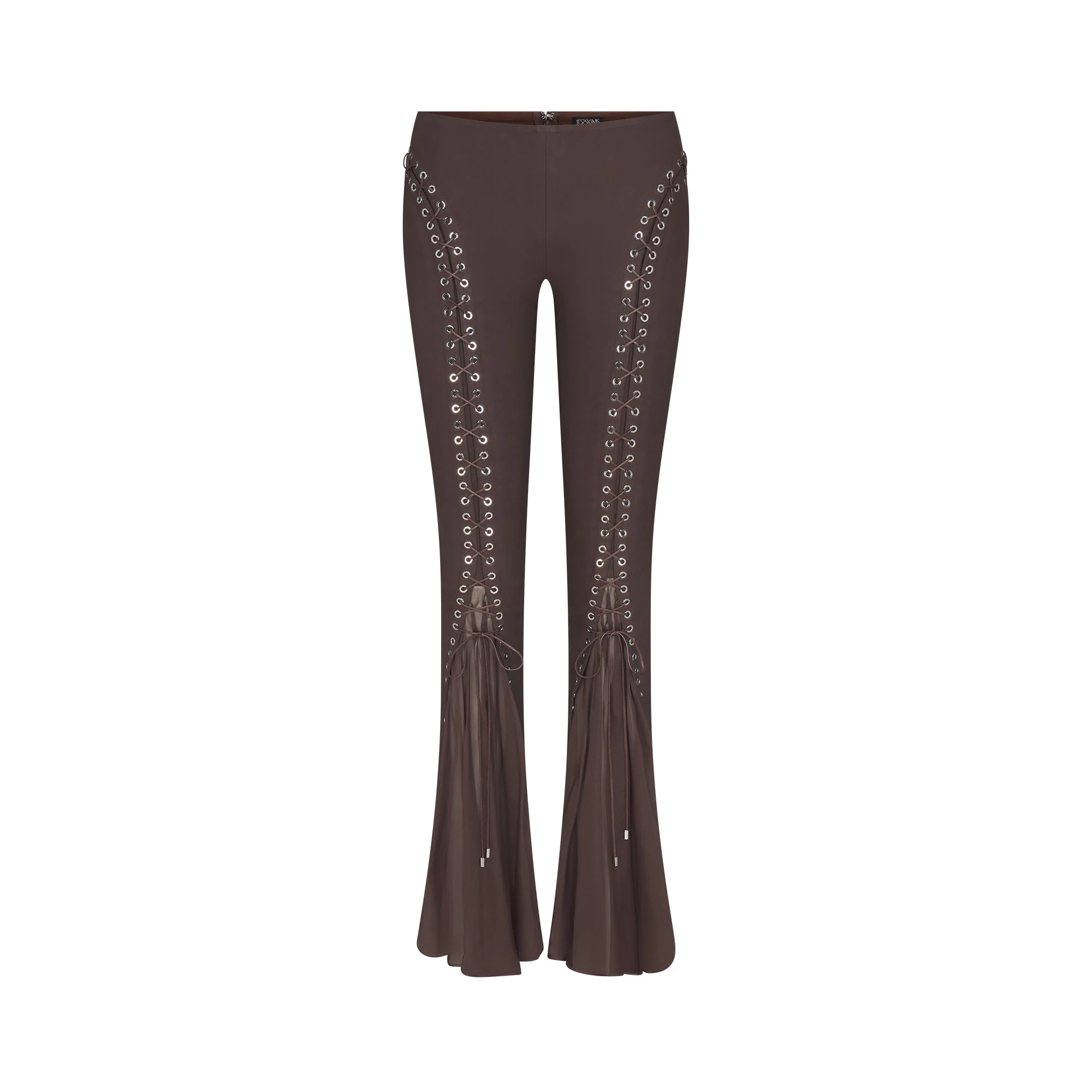 LUDOVIC DE SAINT SERNIN X SKIMS WAXED COTTON PANT | COCOA FLAT ON A WHITE BACKGROUND | FLT
