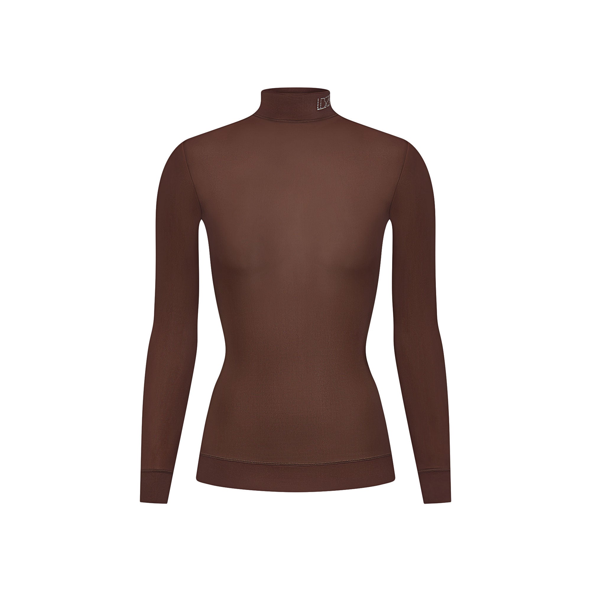 MILKY SHEER MOCK NECK LONG SLEEVE TOP