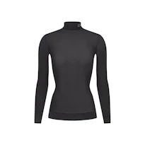MILKY SHEER MOCK NECK LONG SLEEVE TOP