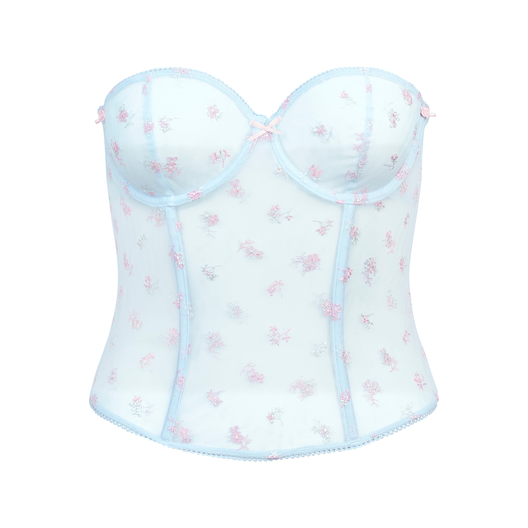 限定［SKIMS］Spring Intimates コルセット SPRING INTIMATES CORSET | POWDER BLUE MULTI TULLE